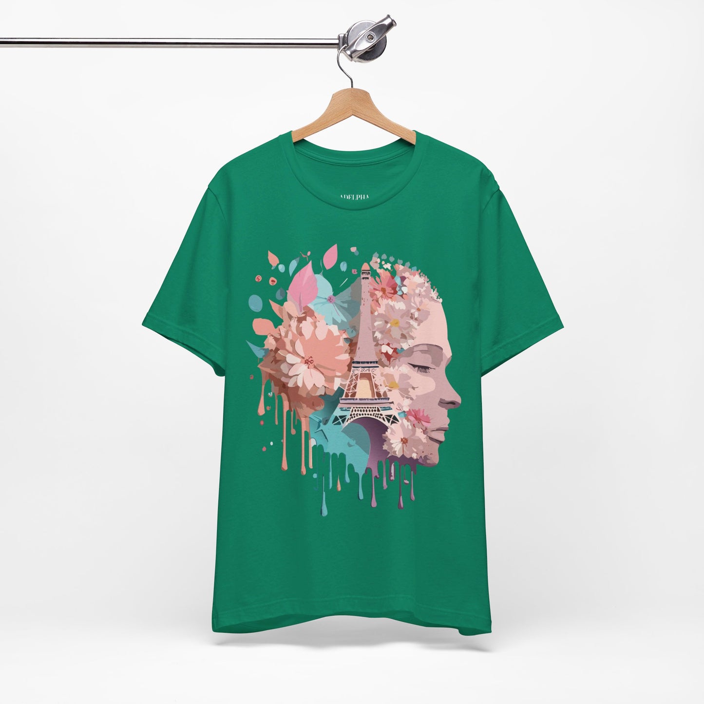 Natural Cotton Tee Shirt - Beautiful Places Collection - Paris Printify