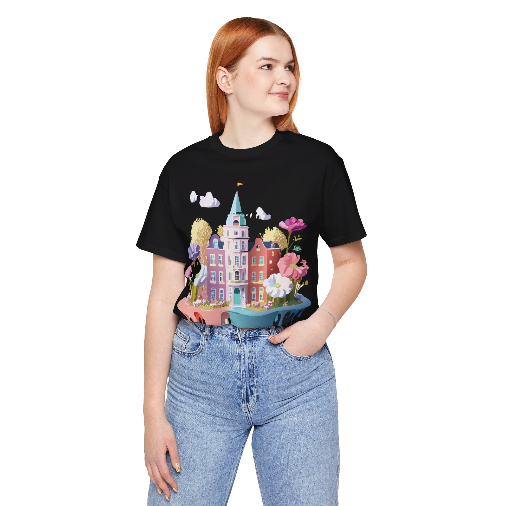 Natural Cotton Tee Shirt - Beautiful Places Collection - Amsterdam Printify