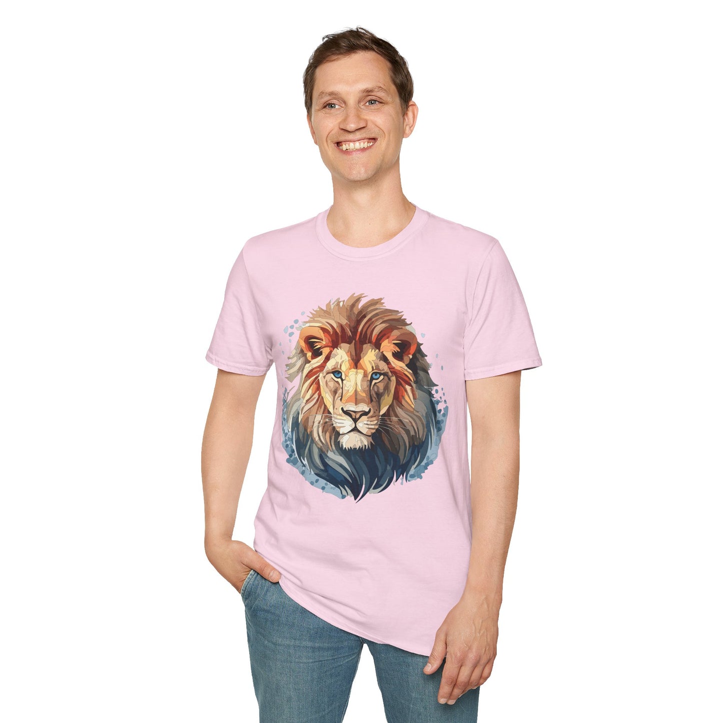 Lion Shirt, Shirt with Lion, Floral Lion Tee, Shirt with Animals