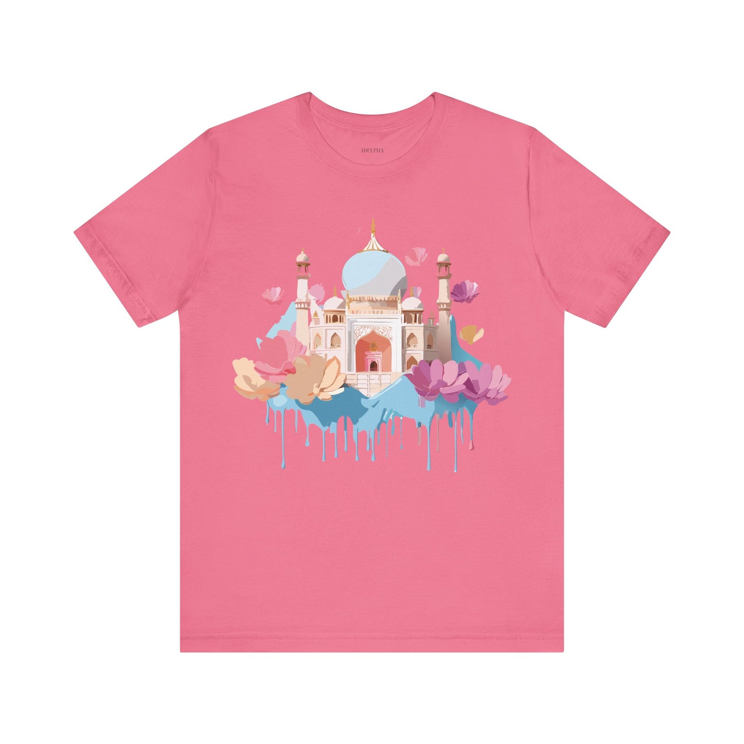 Natural Cotton Tee Shirt - Taj Mahal, India Printify