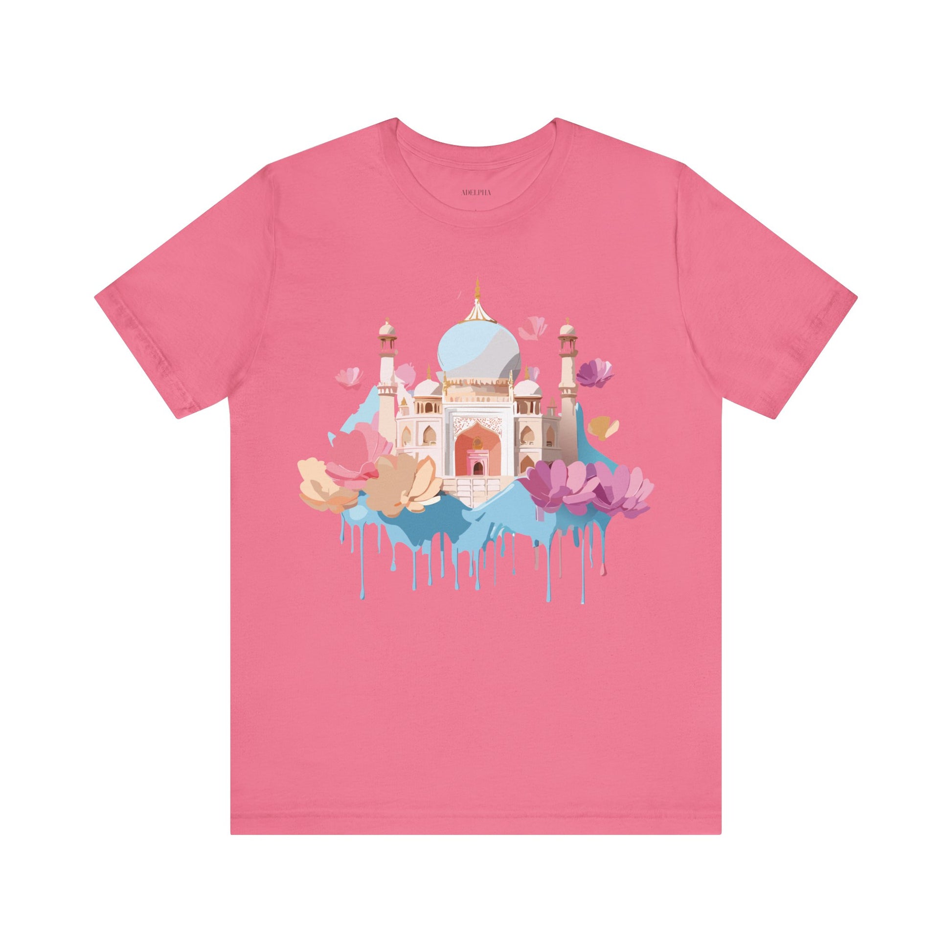 Natural Cotton Tee Shirt - Taj Mahal, India Printify