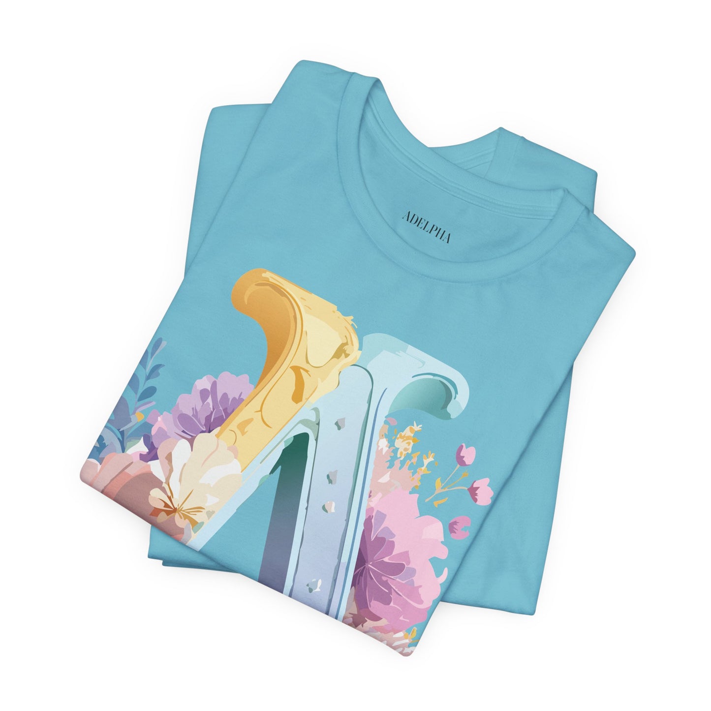 Natural Cotton Tee Shirt - Letters Collection - A Printify