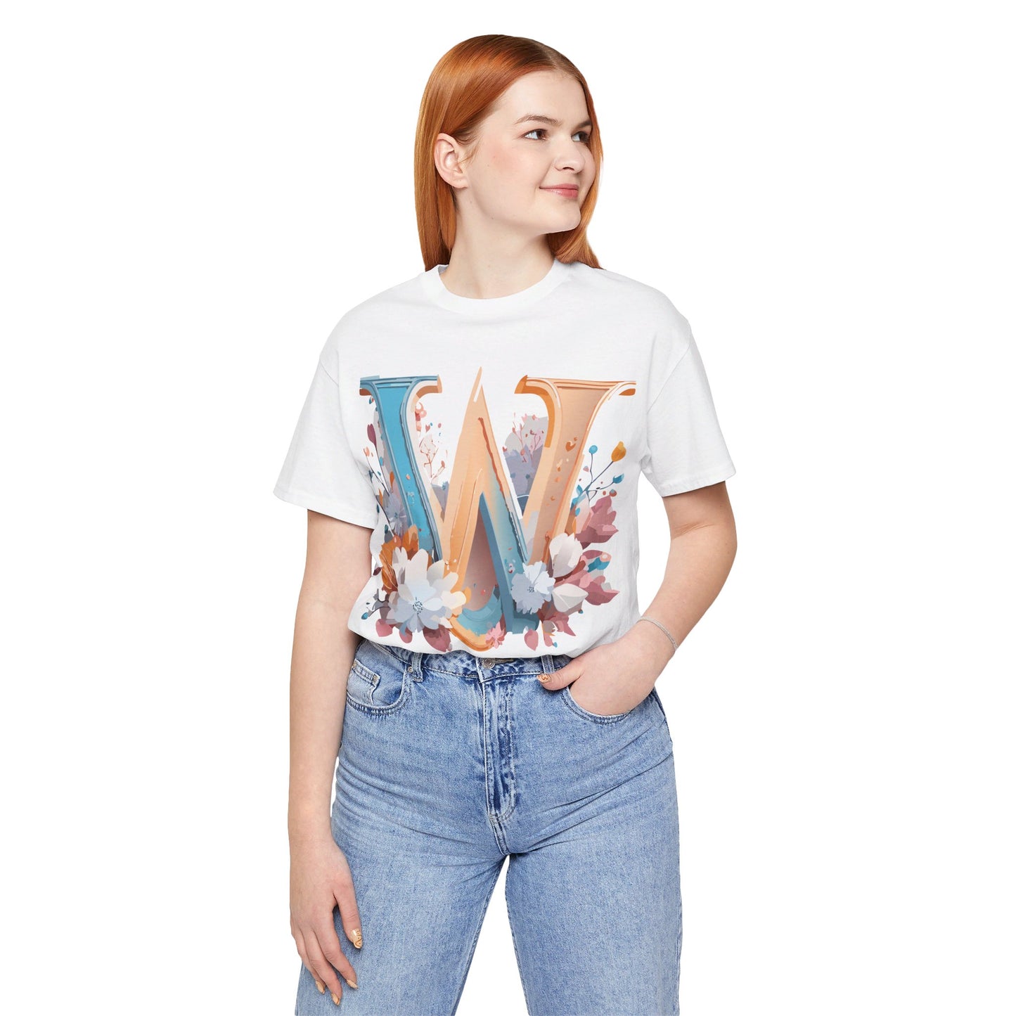 Natural Cotton Tee Shirt - Letters Collection - W Printify