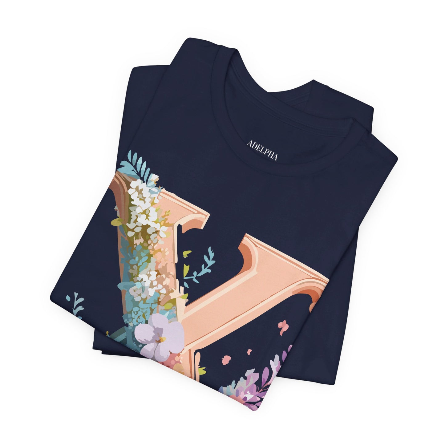 Natural Cotton Tee Shirt - Letters Collection - X Printify