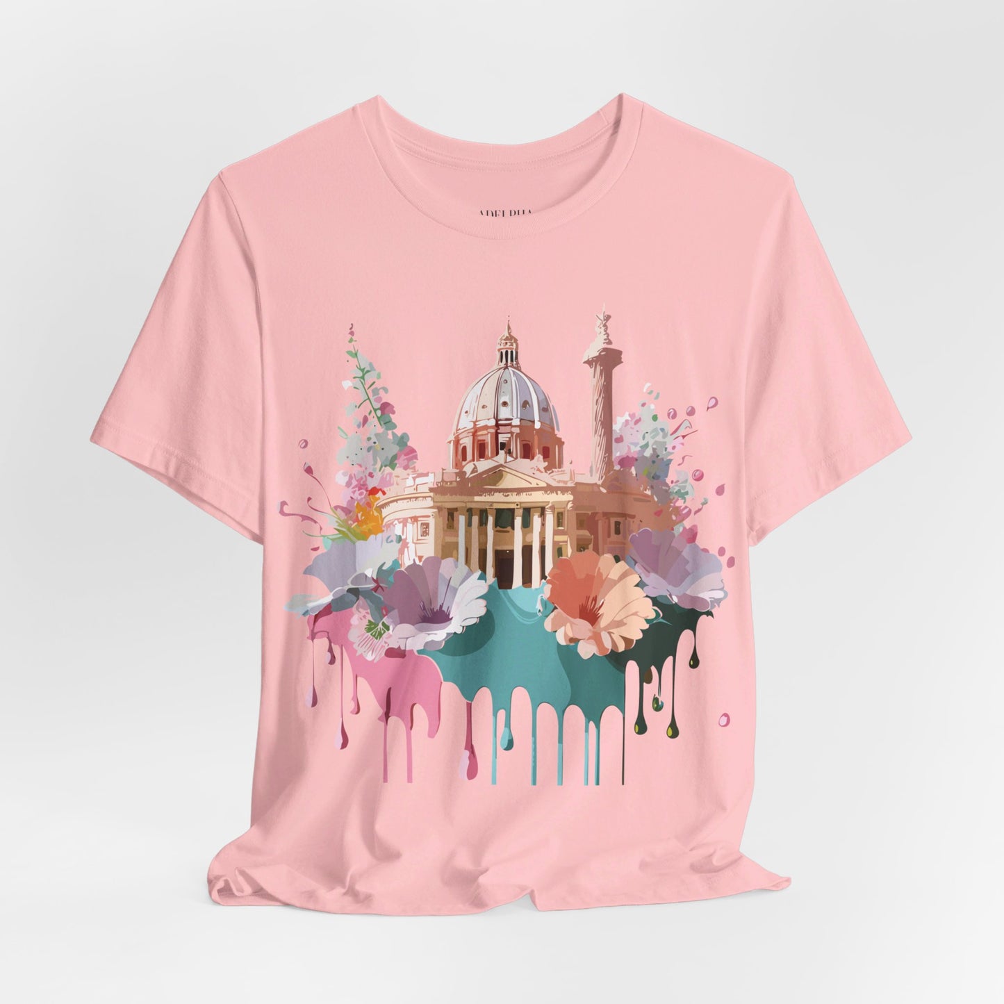 Natural Cotton Tee Shirt - Beautiful Places Collection - Rome Printify