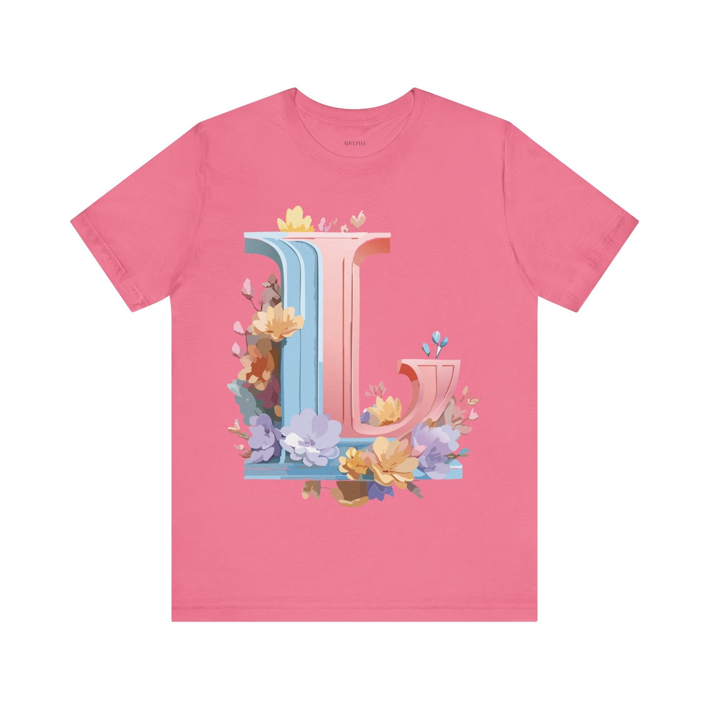 Natural Cotton Tee Shirt - Letters Collection - L Printify