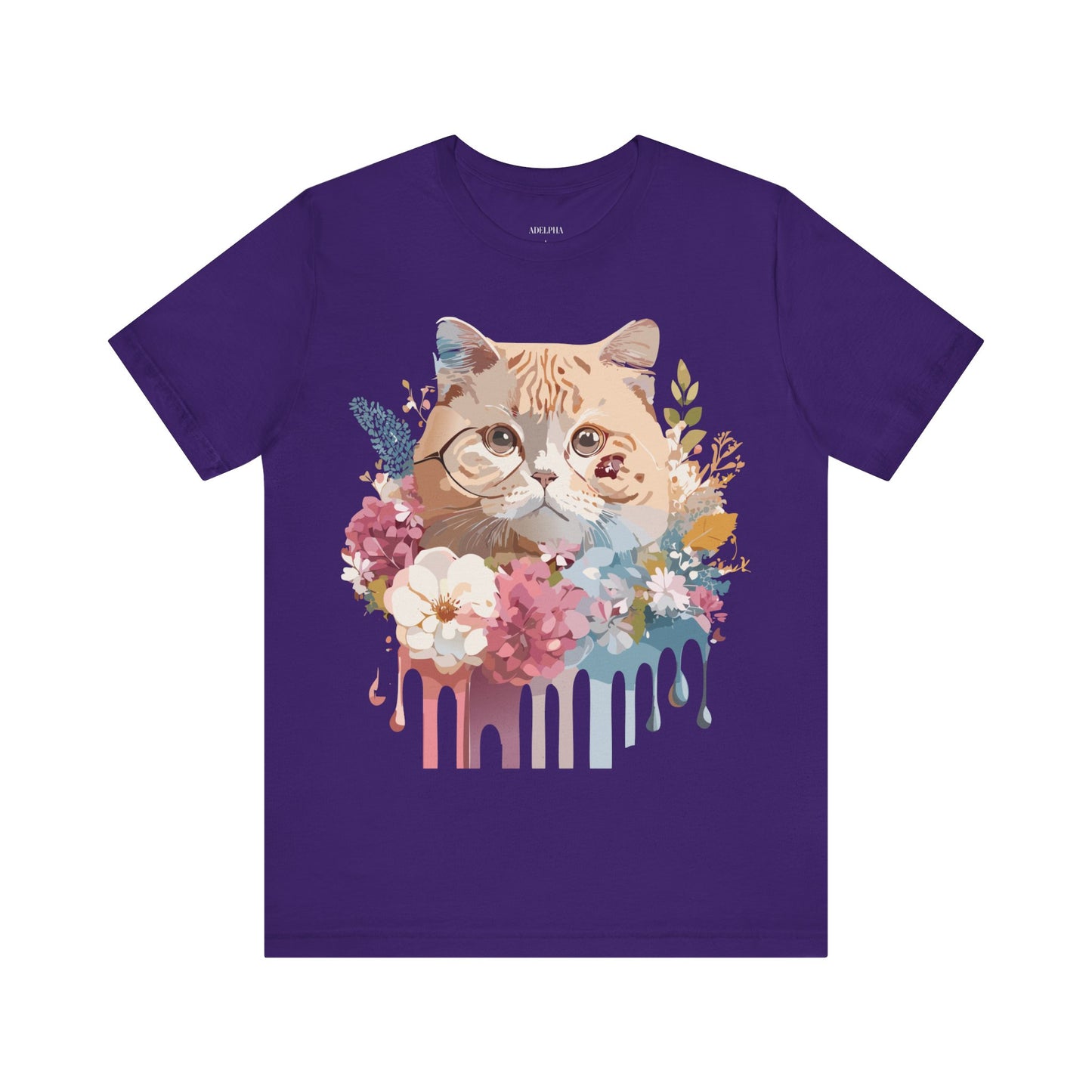 Natural Cotton Tee Shirt with Cat Printify