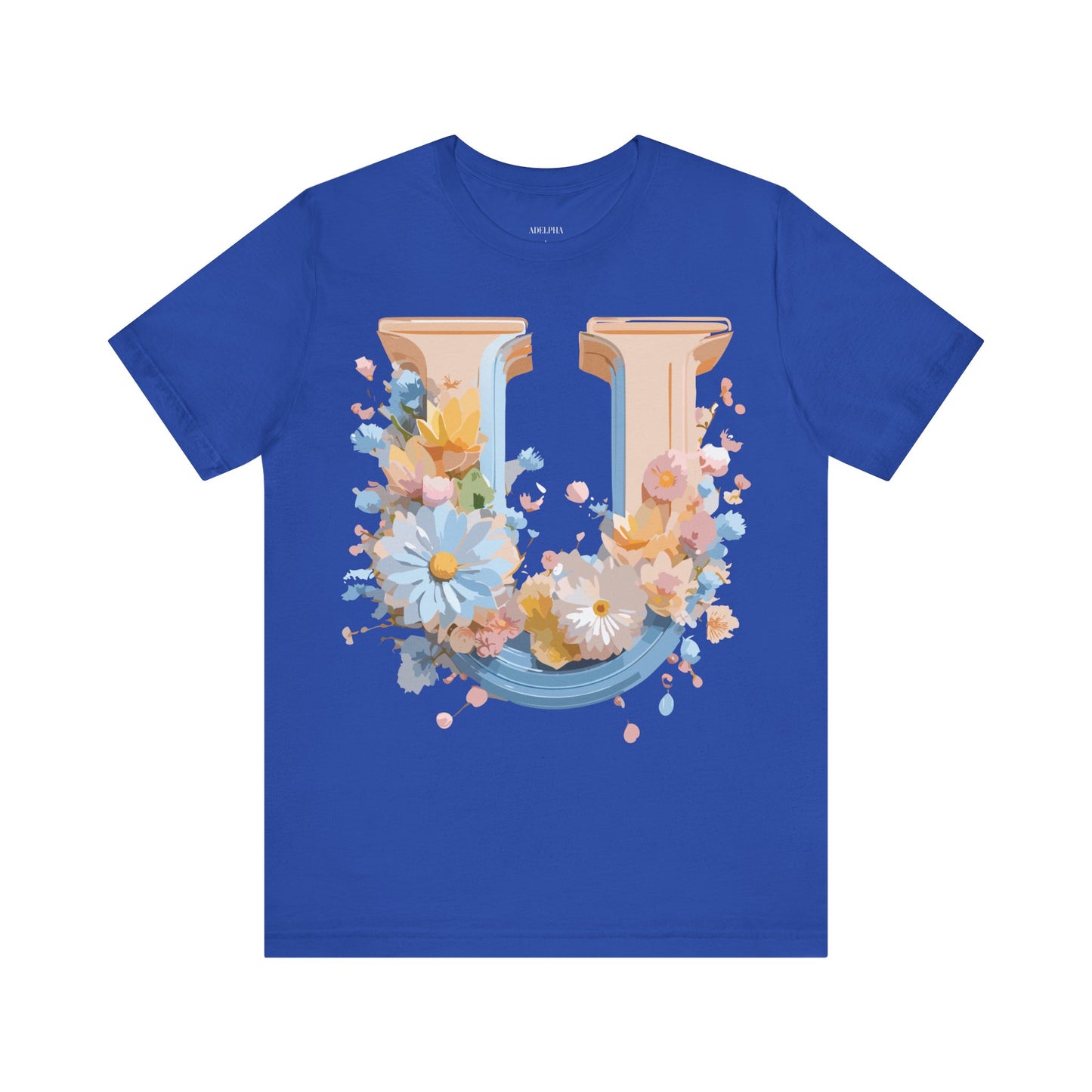 Natural Cotton Tee Shirt - Letters Collection - U Printify