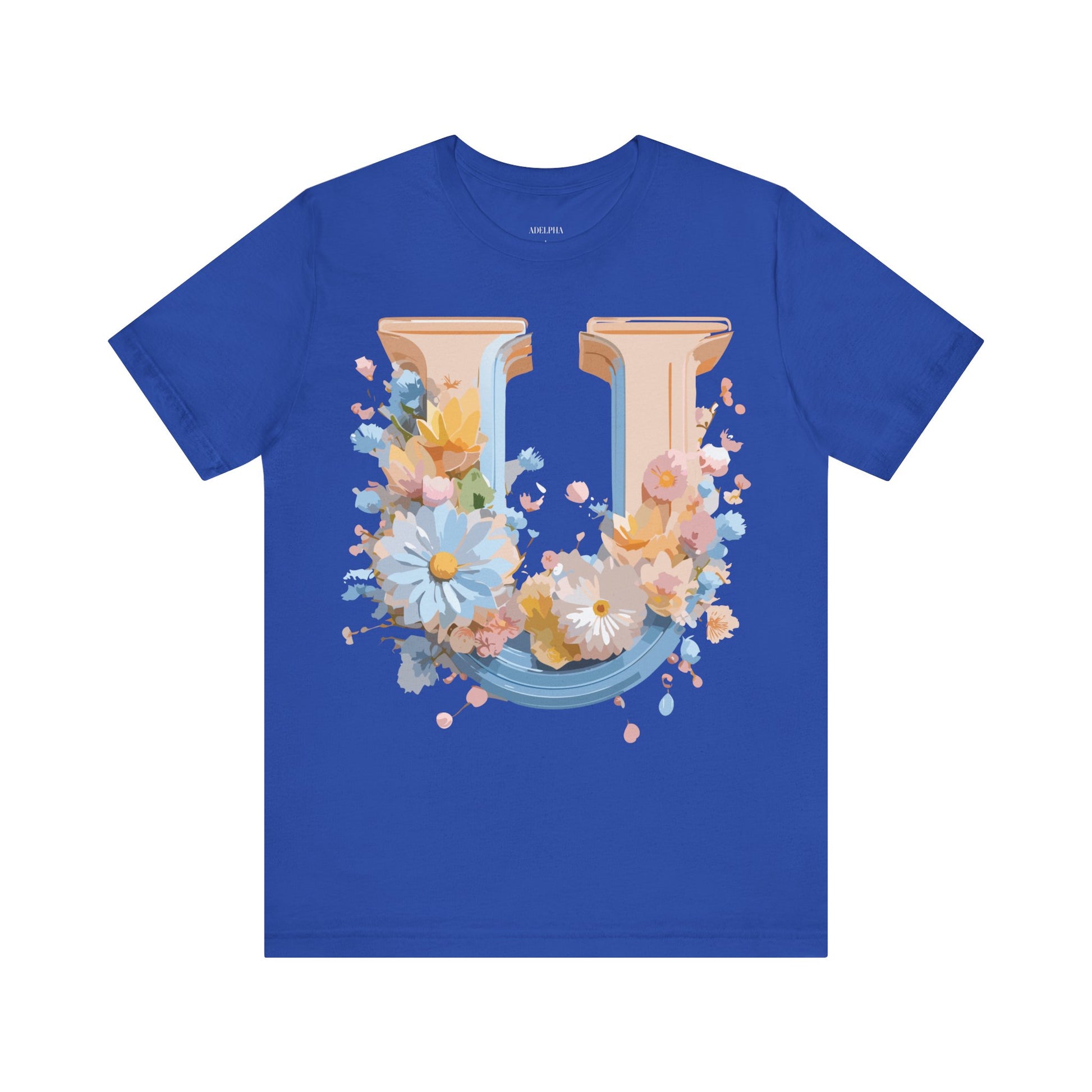 Natural Cotton Tee Shirt - Letters Collection - U Printify