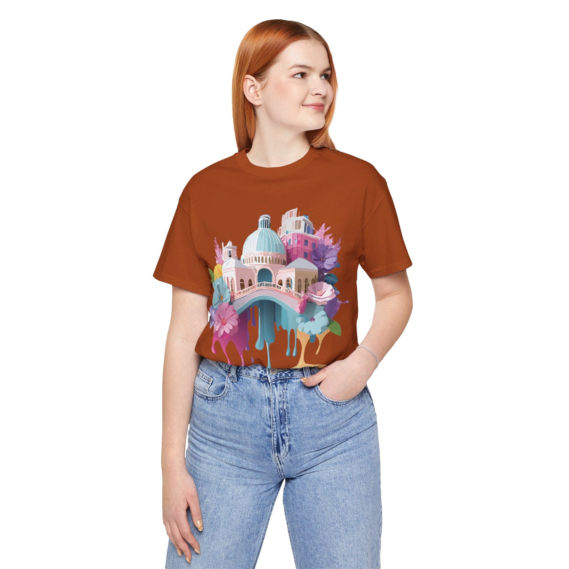 Natural Cotton Tee Shirt - Beautiful Places Collection - Venice Printify