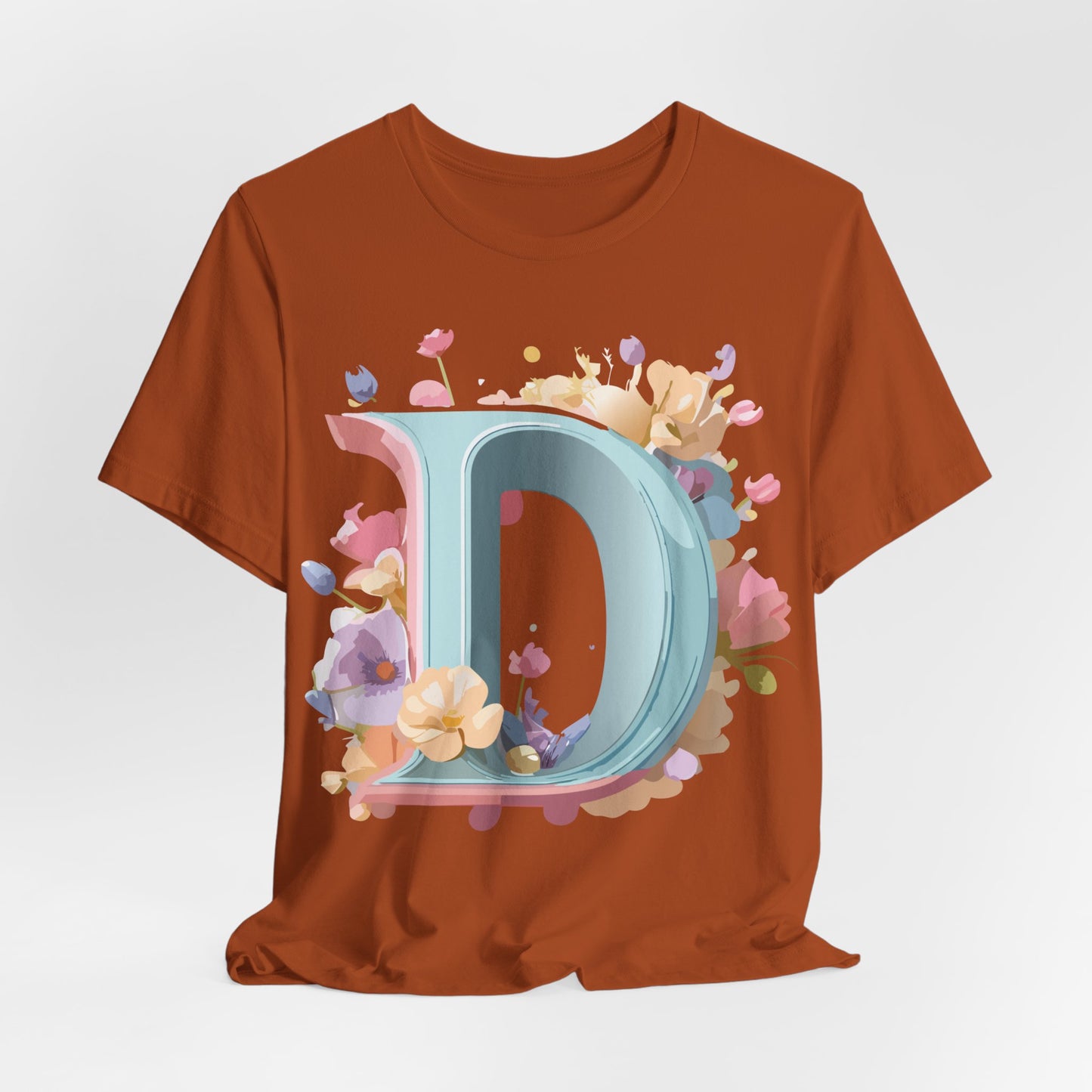 Natural Cotton Tee Shirt - Letters Collection - D Printify