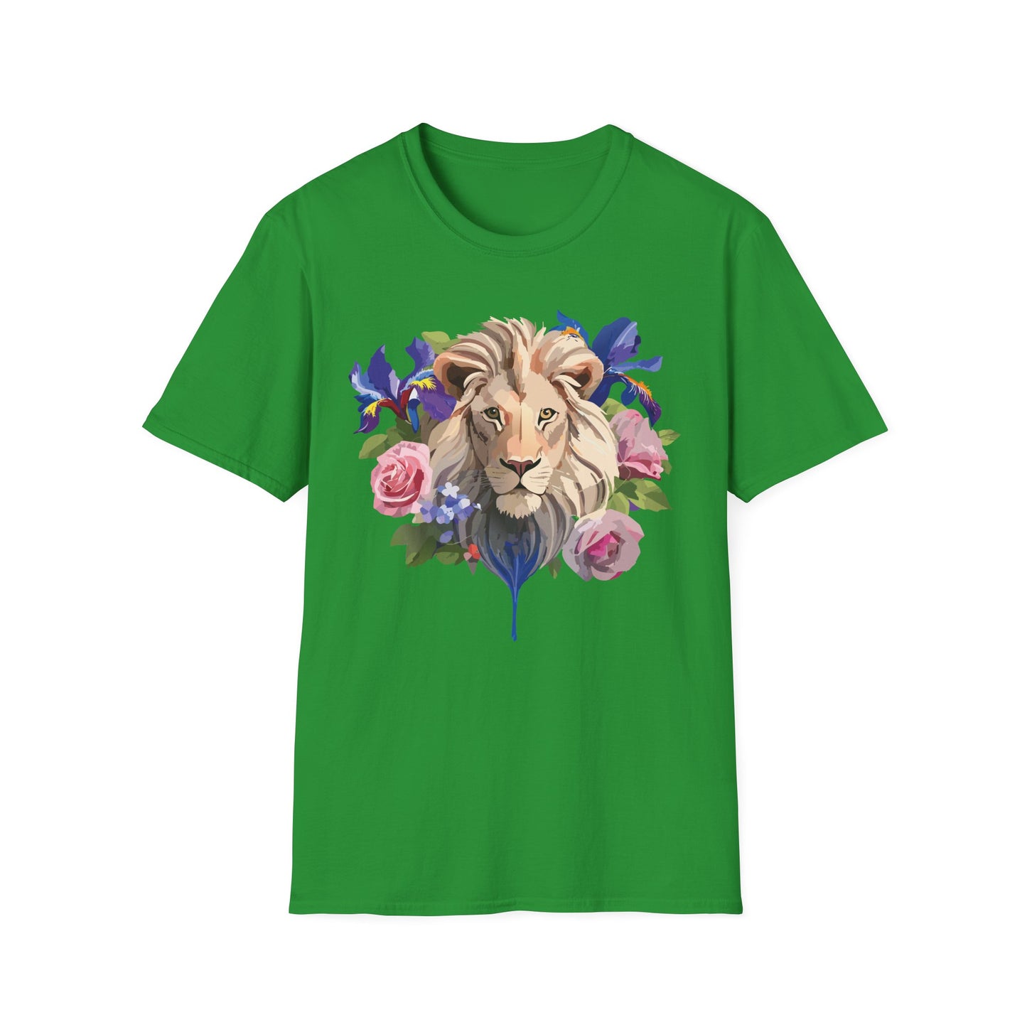 Lion Shirt, Shirt with Lion, Floral Lion Tee, Shirt with Animals