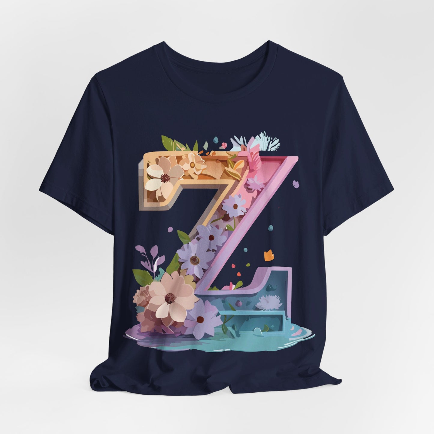 Natural Cotton Tee Shirt - Letters Collection - Z Printify