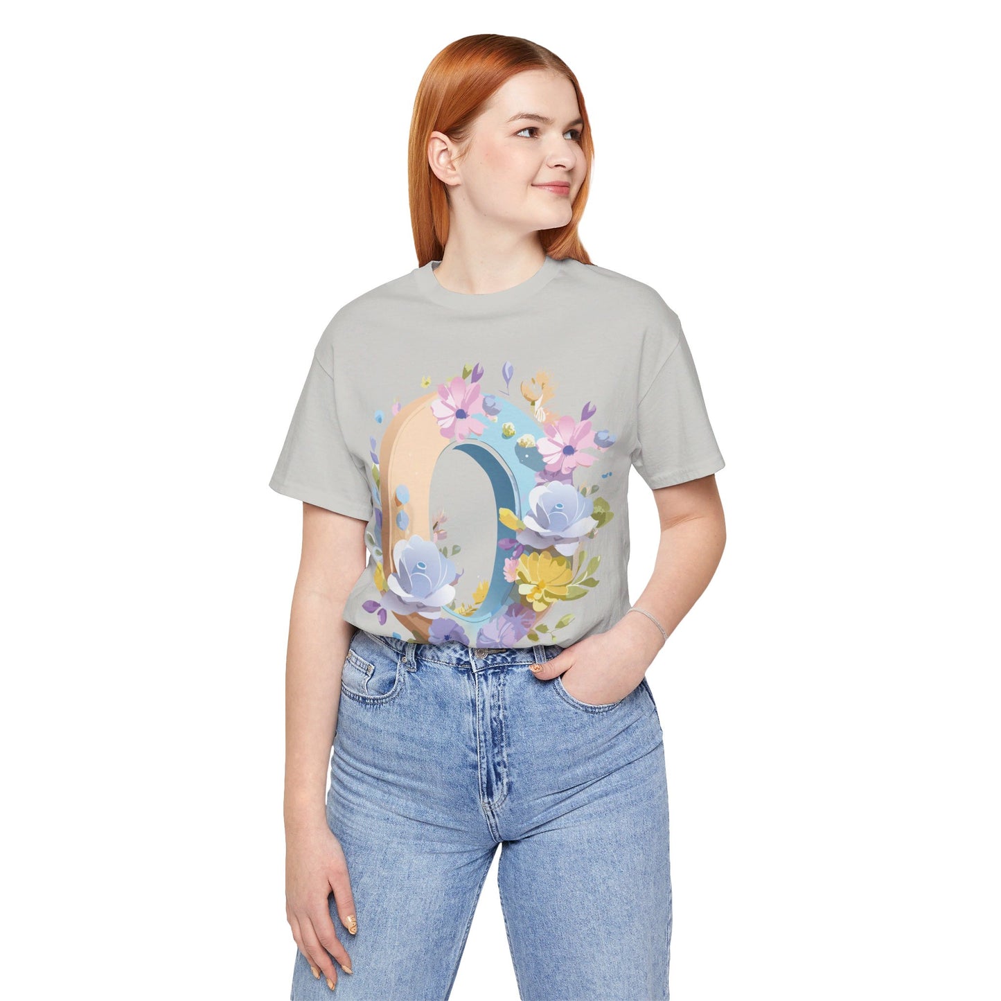 Natural Cotton Tee Shirt - Letters Collection - O Printify