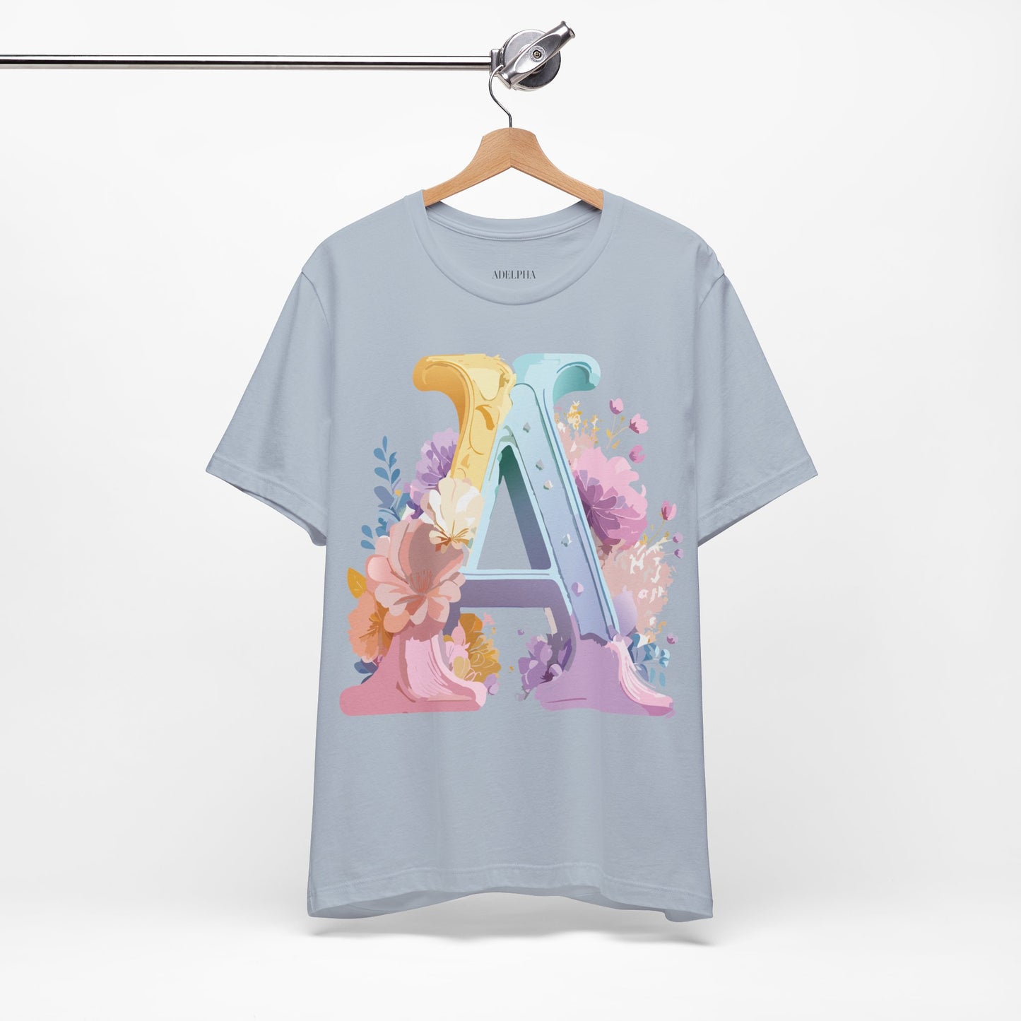 Natural Cotton Tee Shirt - Letters Collection - A Printify