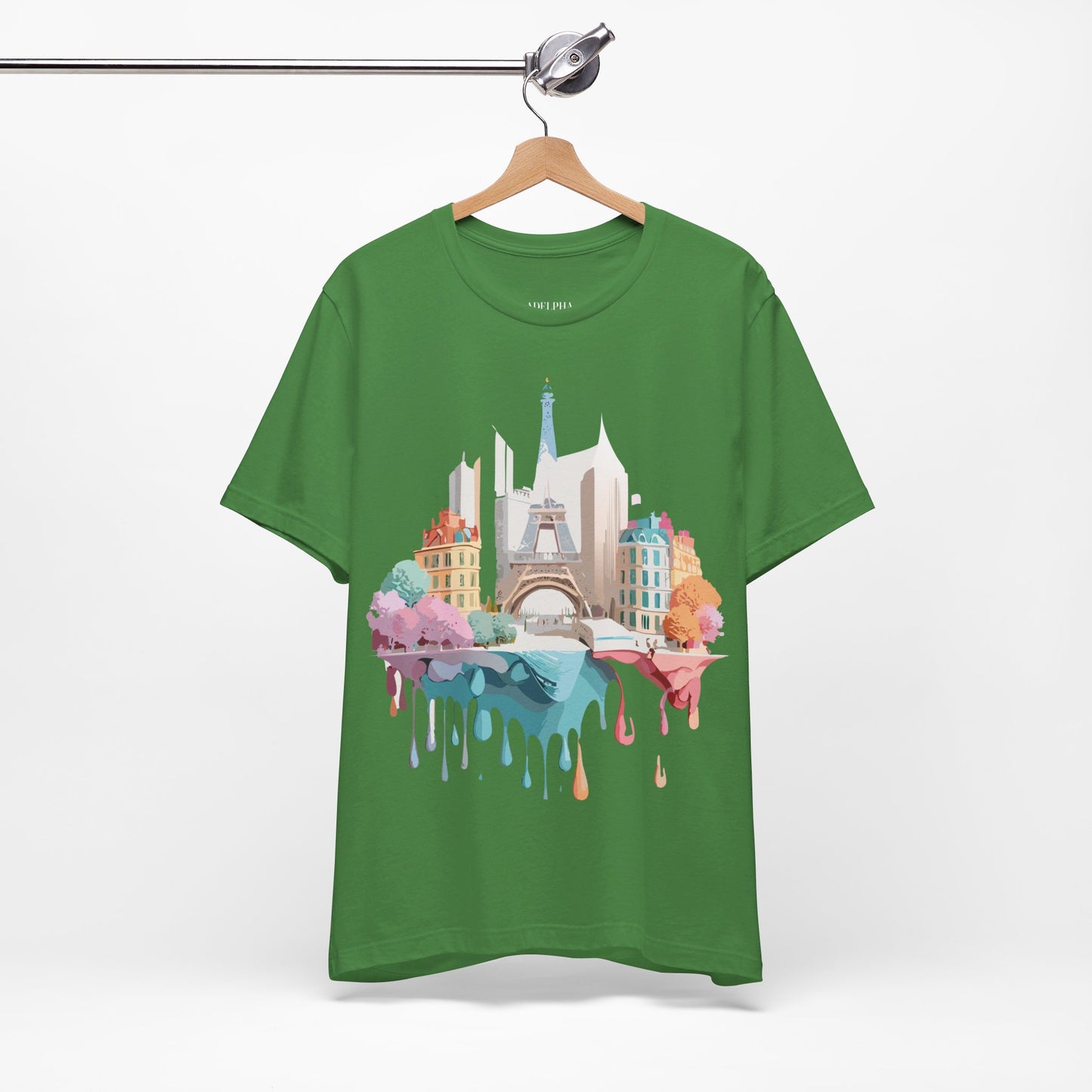 Natural Cotton Tee Shirt - Beautiful Places Collection - Paris Printify