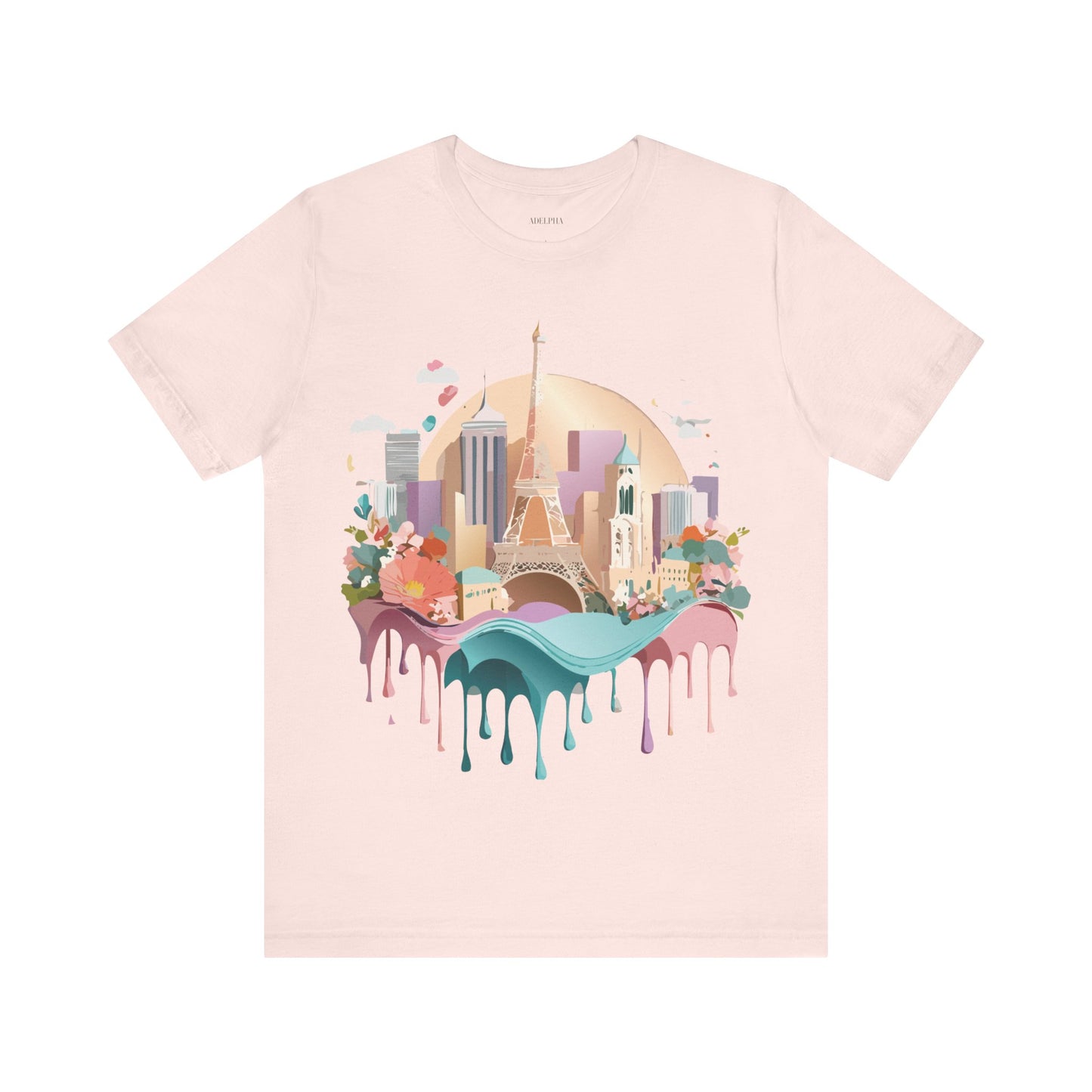 Natural Cotton Tee Shirt - Beautiful Places Collection - Paris Printify