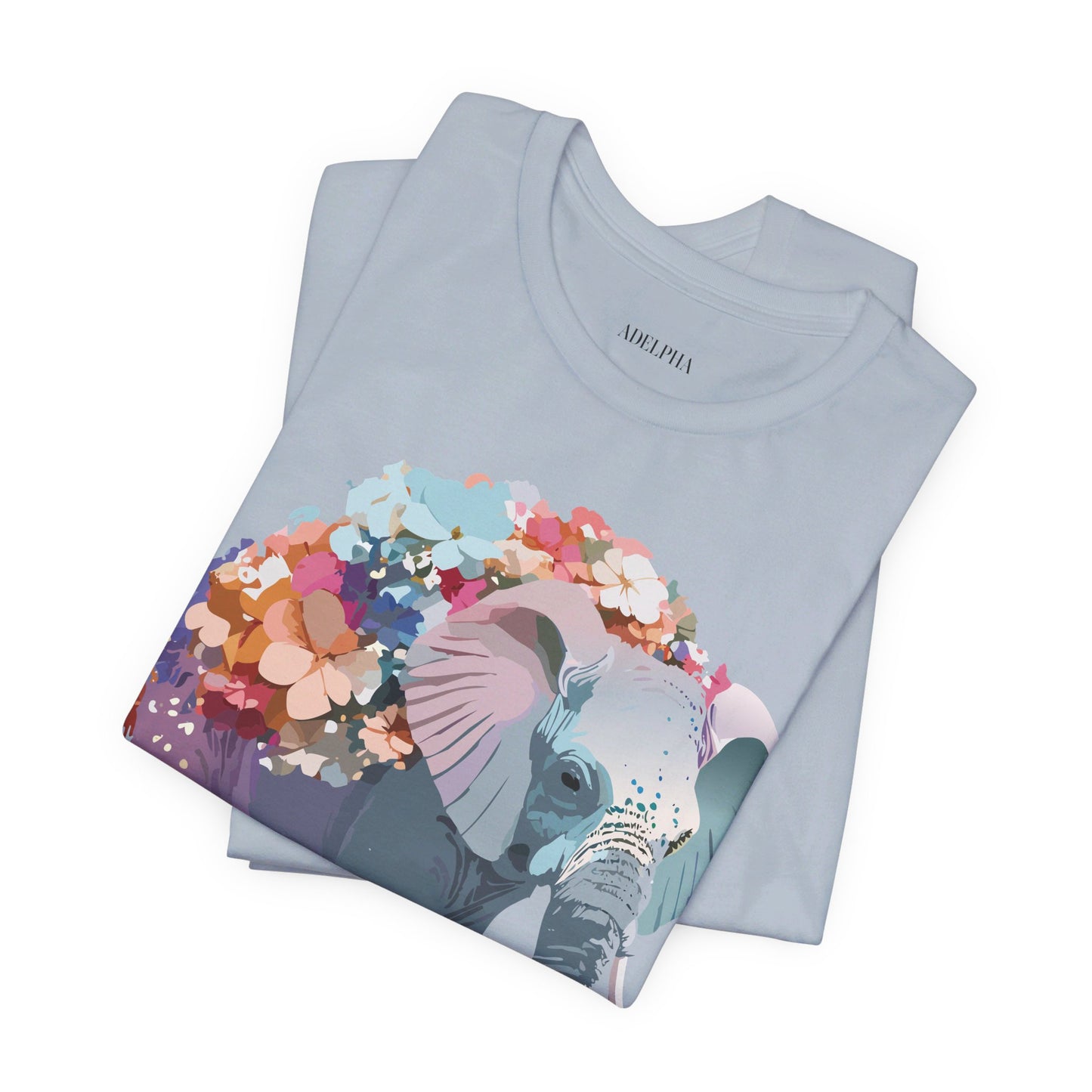 Natural Cotton Tee Shirt with Elephant Printify