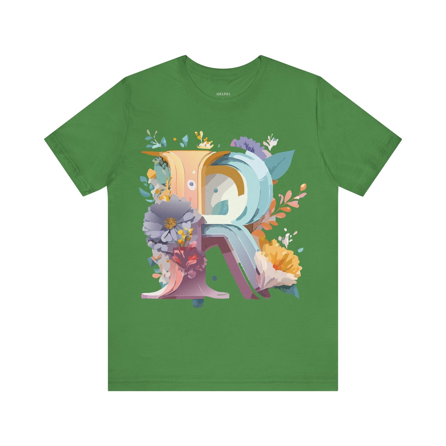 Natural Cotton Tee Shirt - Letters Collection - R Printify