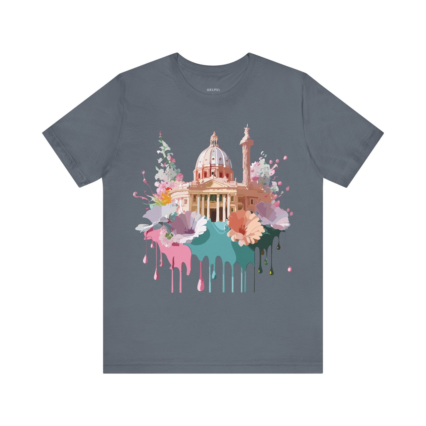 Natural Cotton Tee Shirt - Beautiful Places Collection - Rome Printify