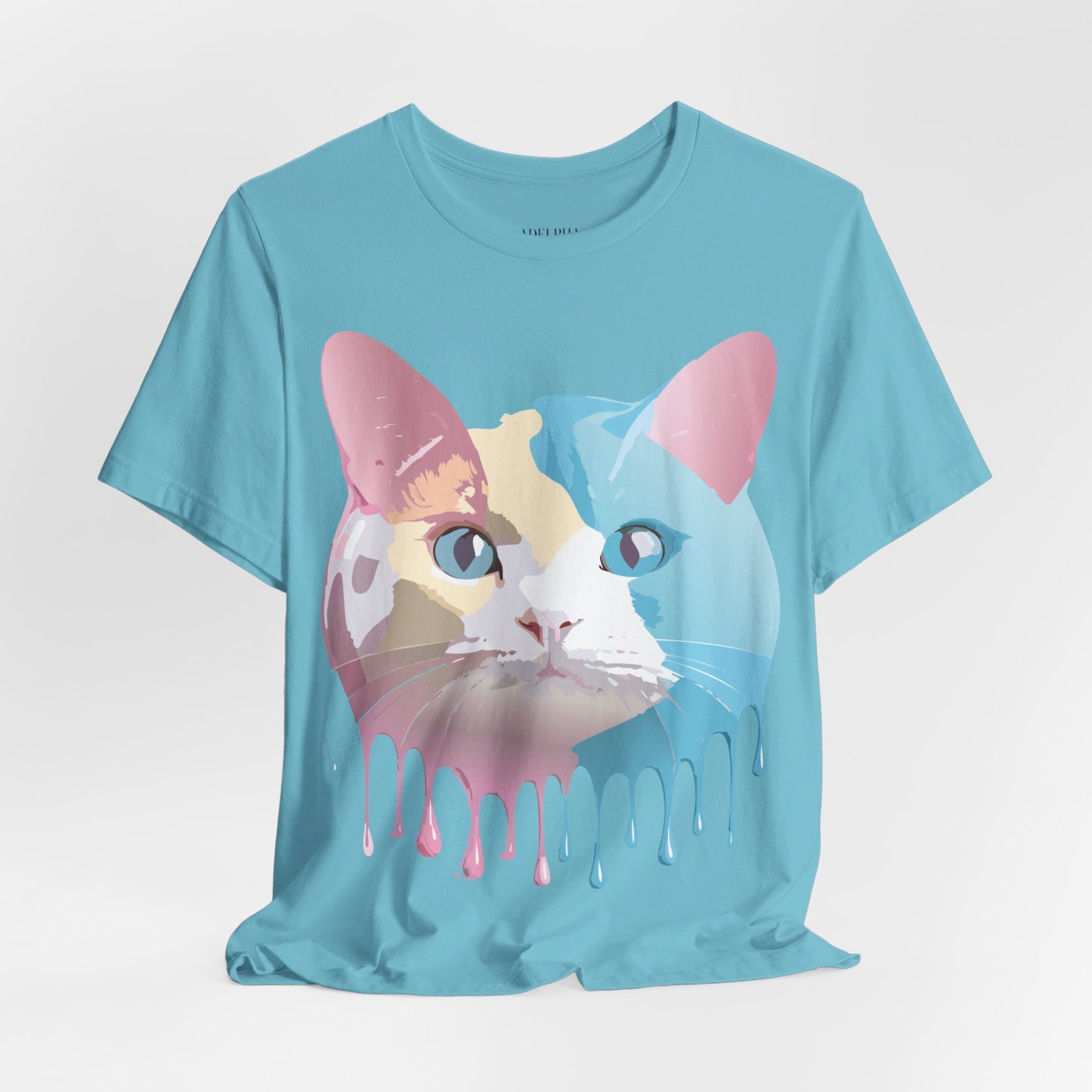 Natural Cotton Tee Shirt with Cat Printify
