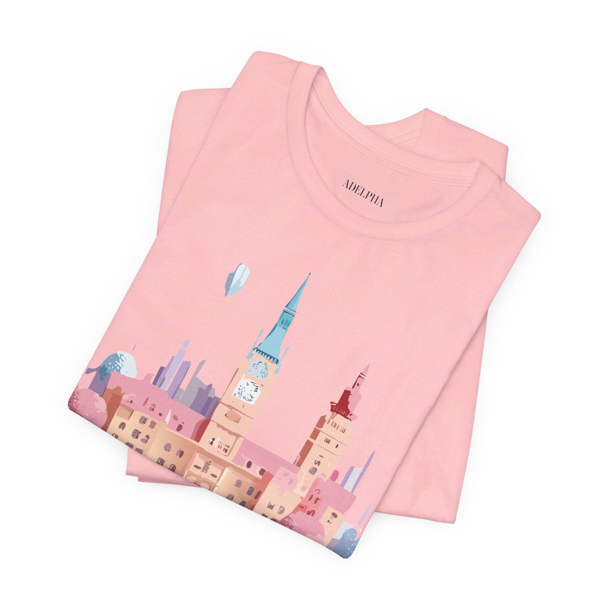 Natural Cotton Tee Shirt - Beautiful Places Collection - Prague Printify