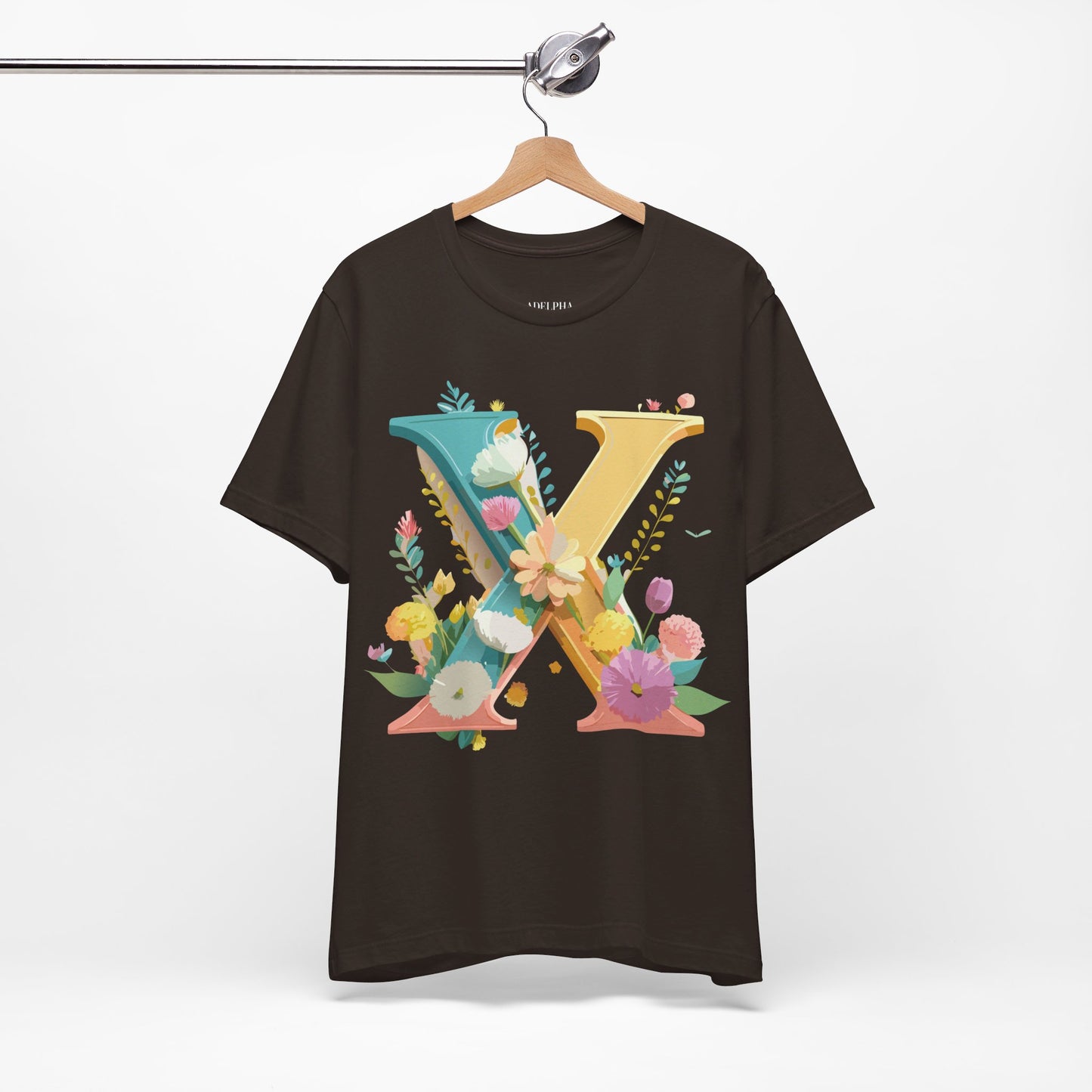 Natural Cotton Tee Shirt - Letters Collection - X Printify