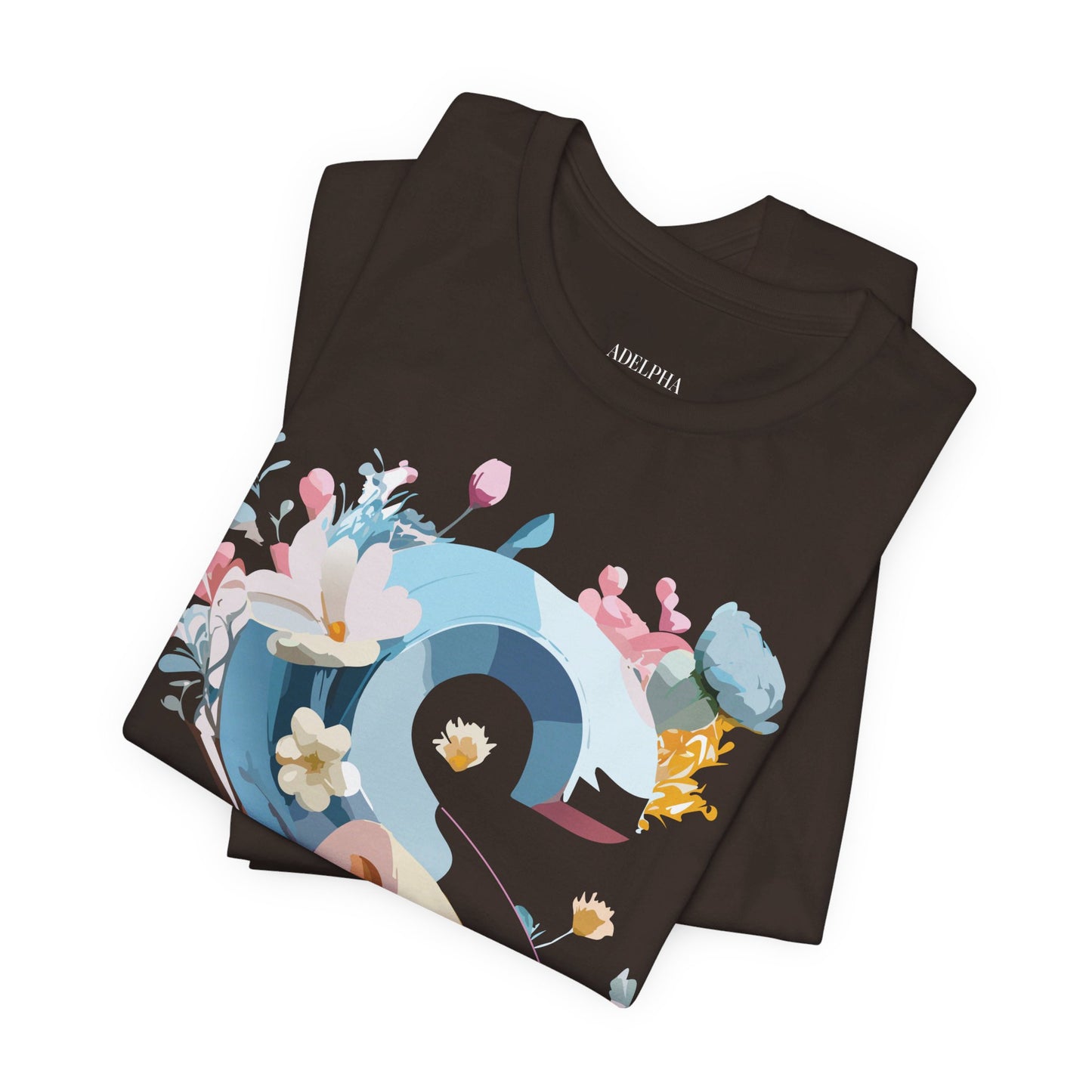Natural Cotton Tee Shirt - Letters Collection - S Printify