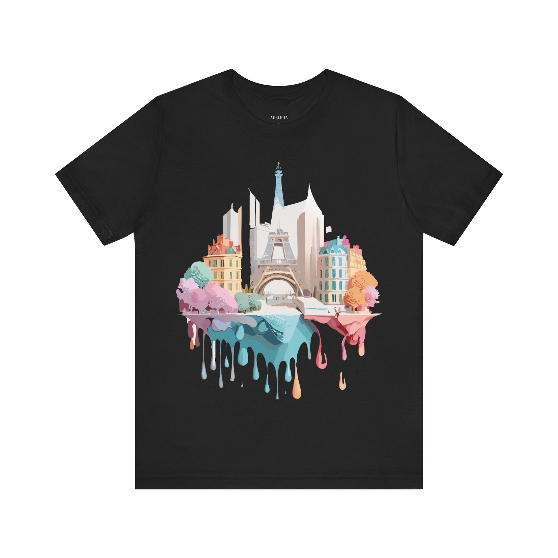 Natural Cotton Tee Shirt - Beautiful Places Collection - Paris Printify