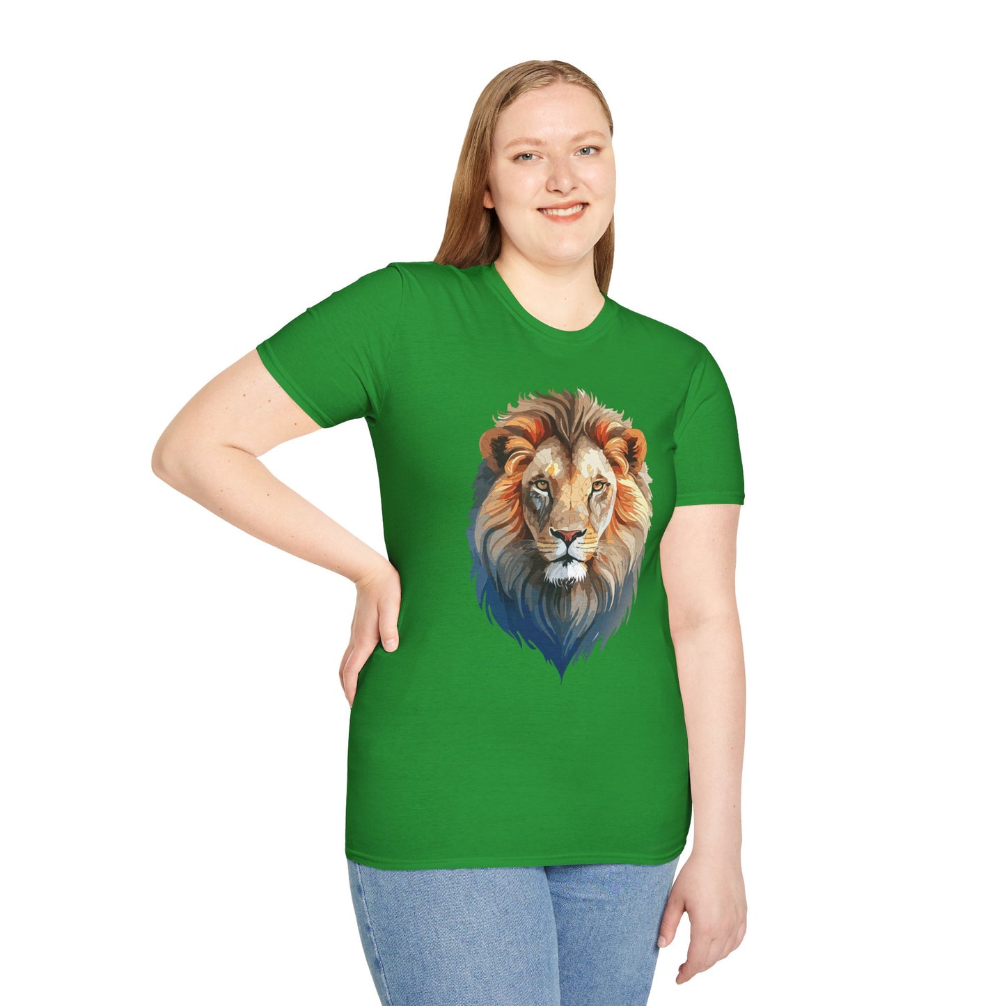 Lion Shirt, Shirt with Lion, Floral Lion Tee, Shirt with Animals