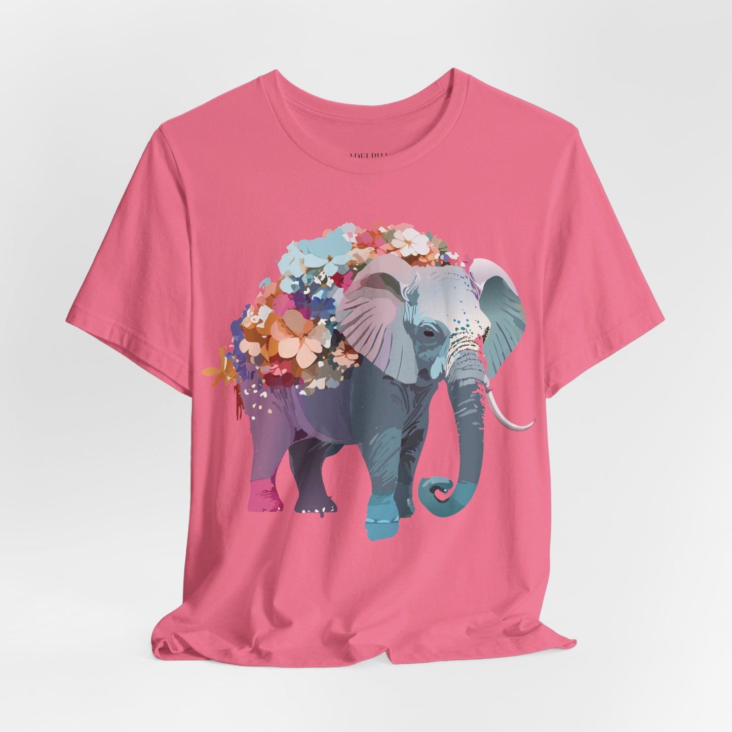 Natural Cotton Tee Shirt with Elephant Printify