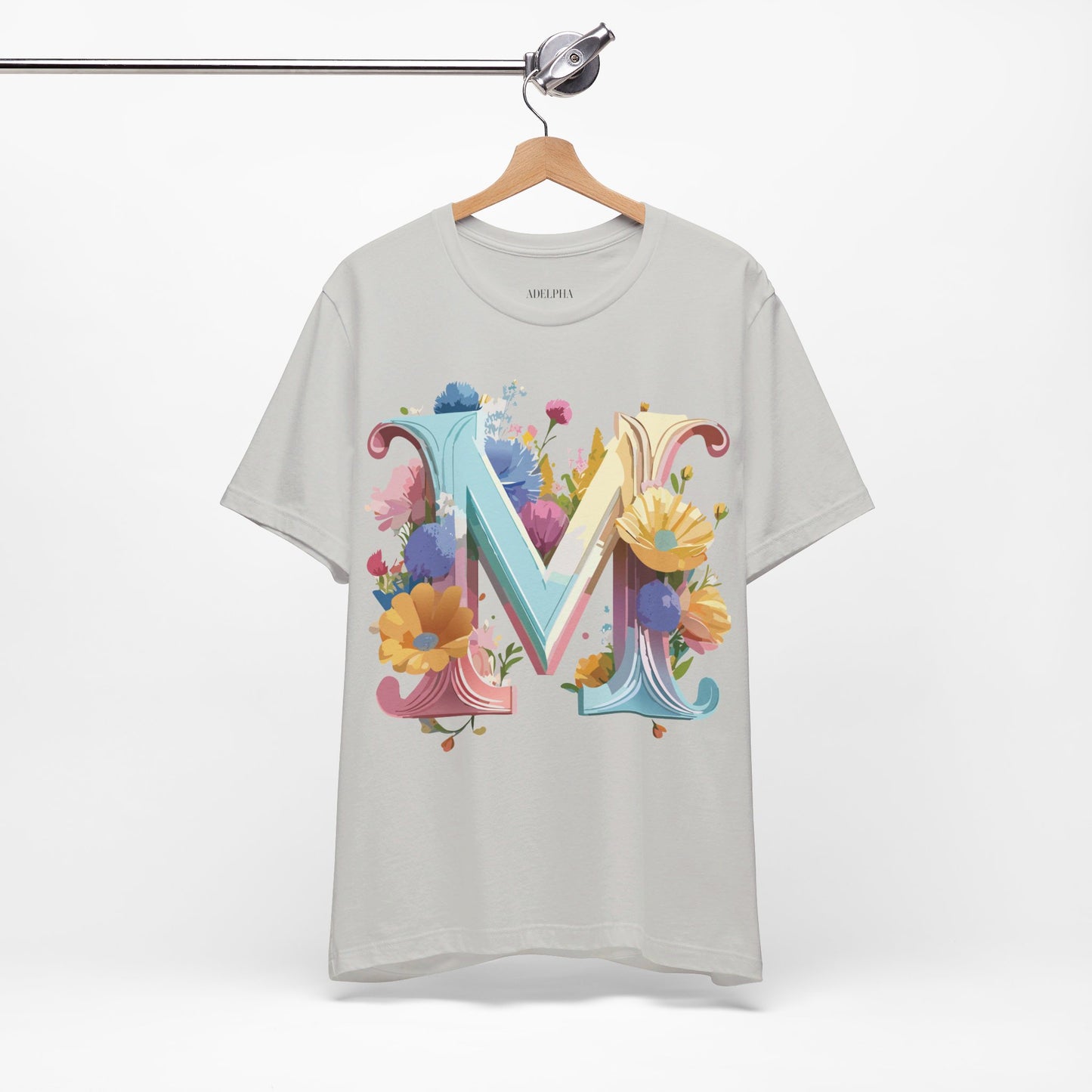 Natural Cotton Tee Shirt - Letters Collection - M Printify