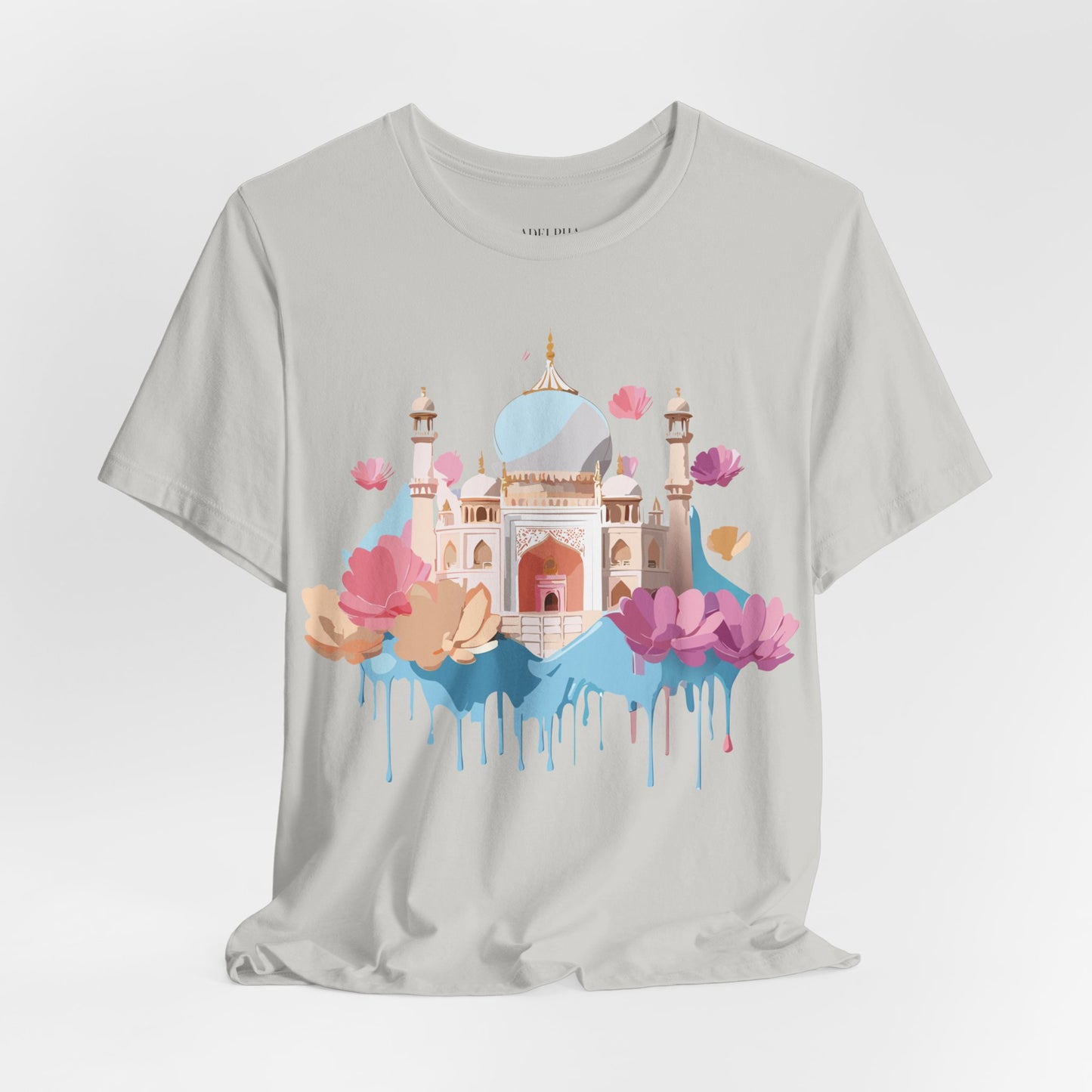 Natural Cotton Tee Shirt - Taj Mahal, India Printify