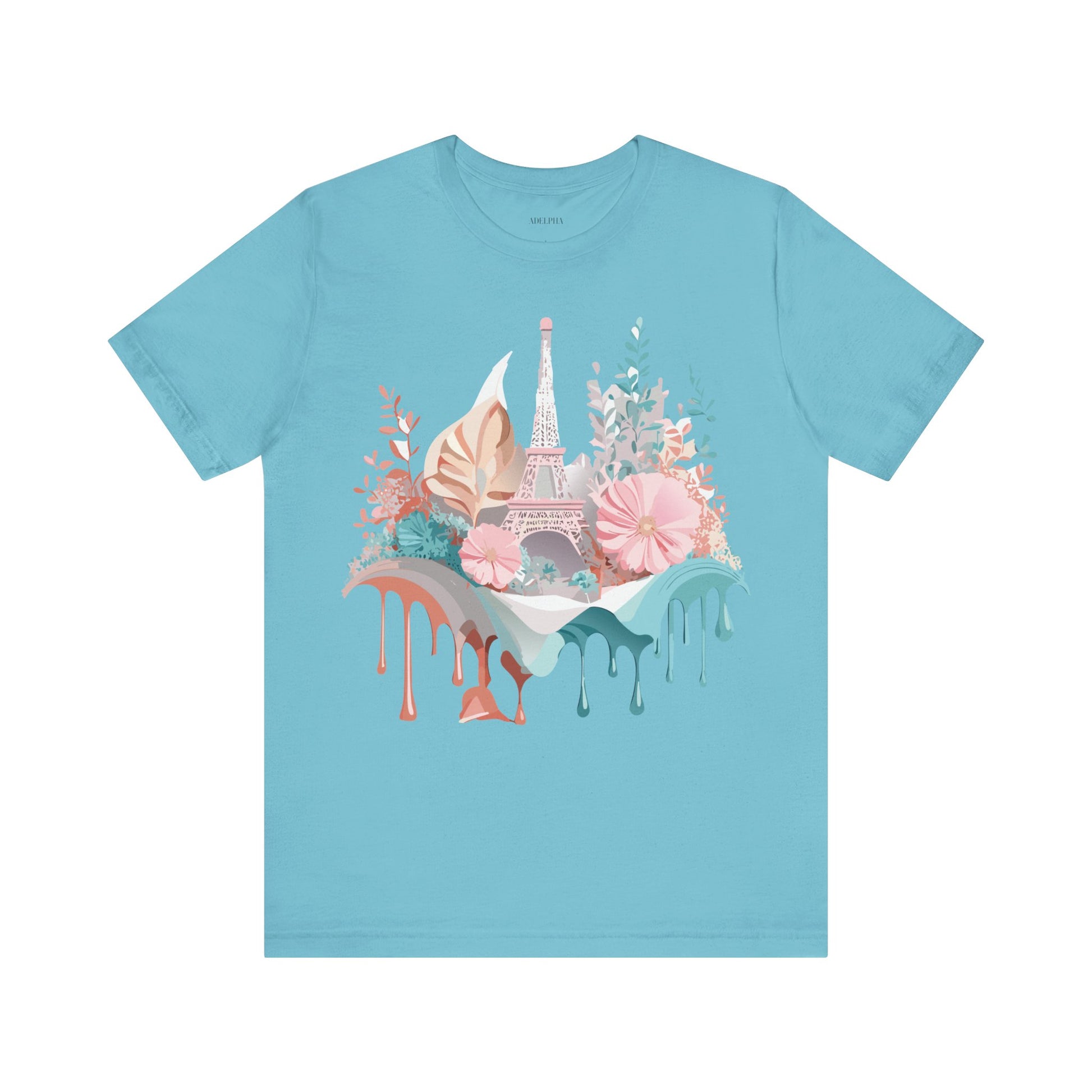 Natural Cotton Tee Shirt - Beautiful Places Collection - Paris Printify