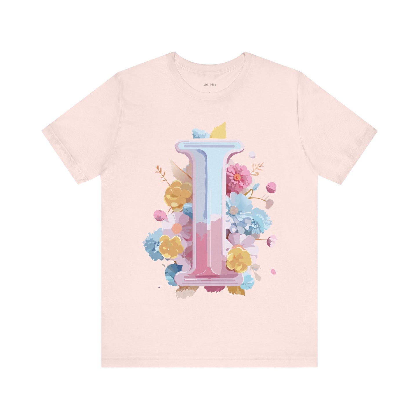 Natural Cotton Tee Shirt - Letters Collection - I Printify