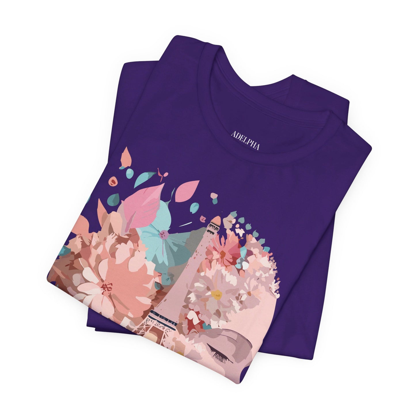 Natural Cotton Tee Shirt - Beautiful Places Collection - Paris Printify