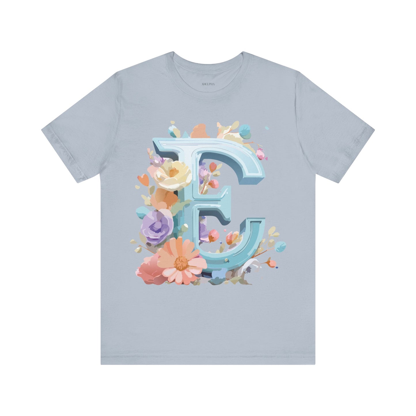 Natural Cotton Tee Shirt - Letters Collection - E Printify