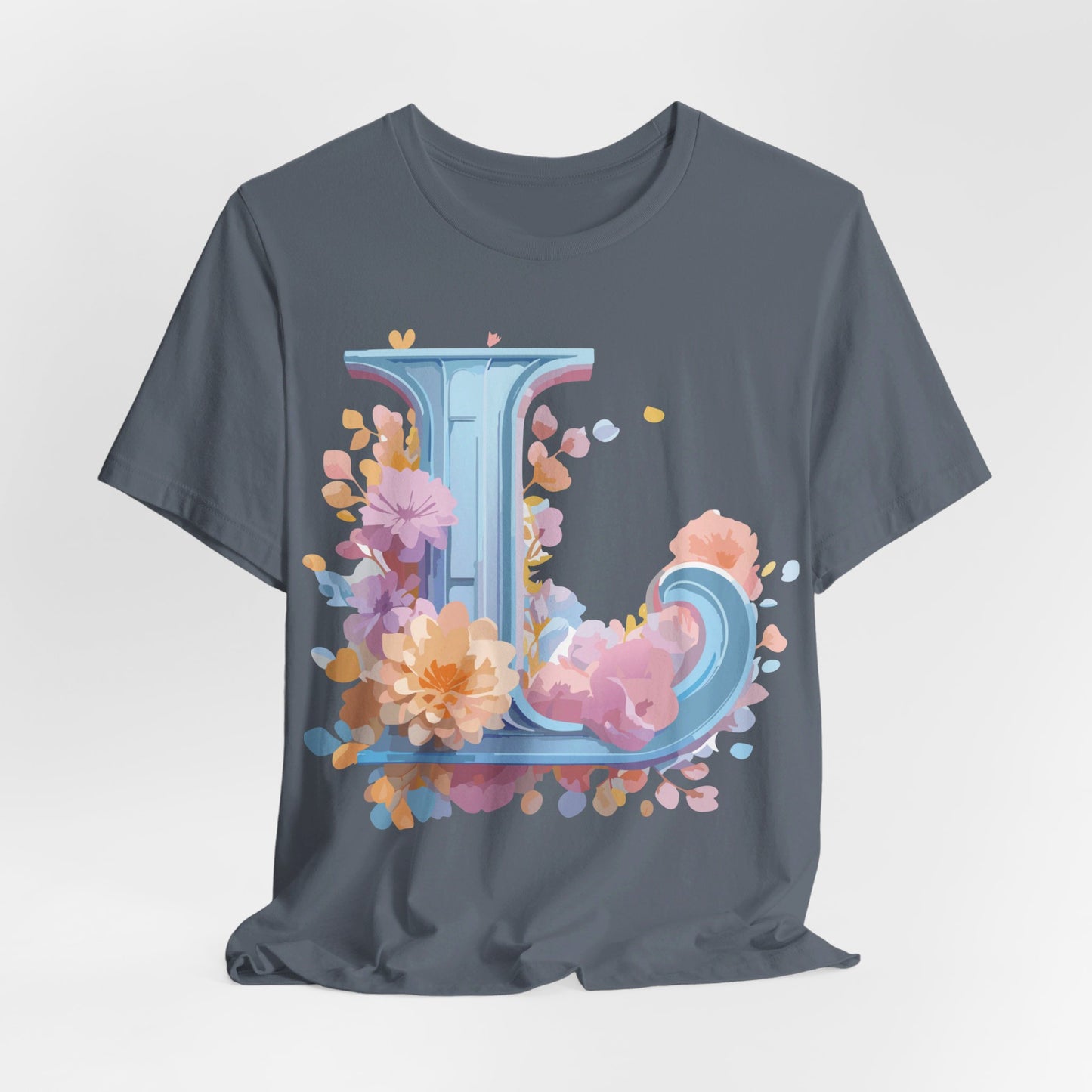 Natural Cotton Tee Shirt - Letters Collection - L Printify