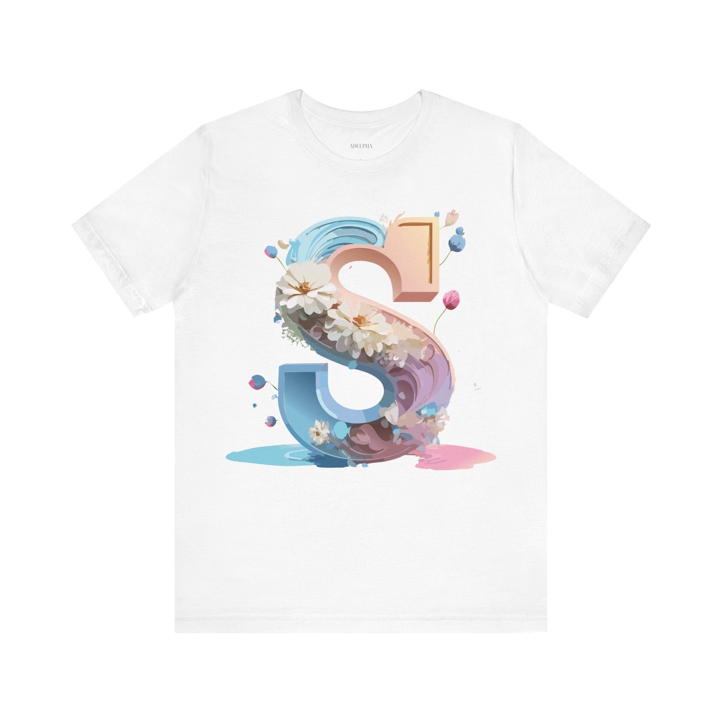 Natural Cotton Tee Shirt - Letters Collection - S Printify