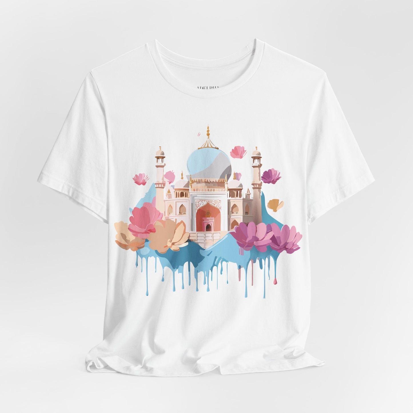 Natural Cotton Tee Shirt - Taj Mahal, India Printify