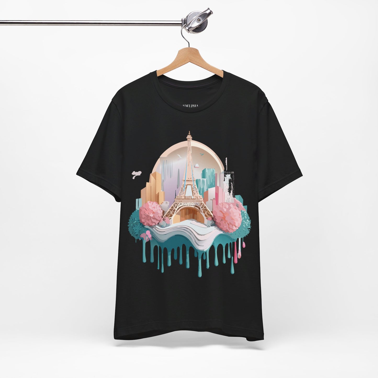 Natural Cotton Tee Shirt - Beautiful Places Collection - Paris Printify