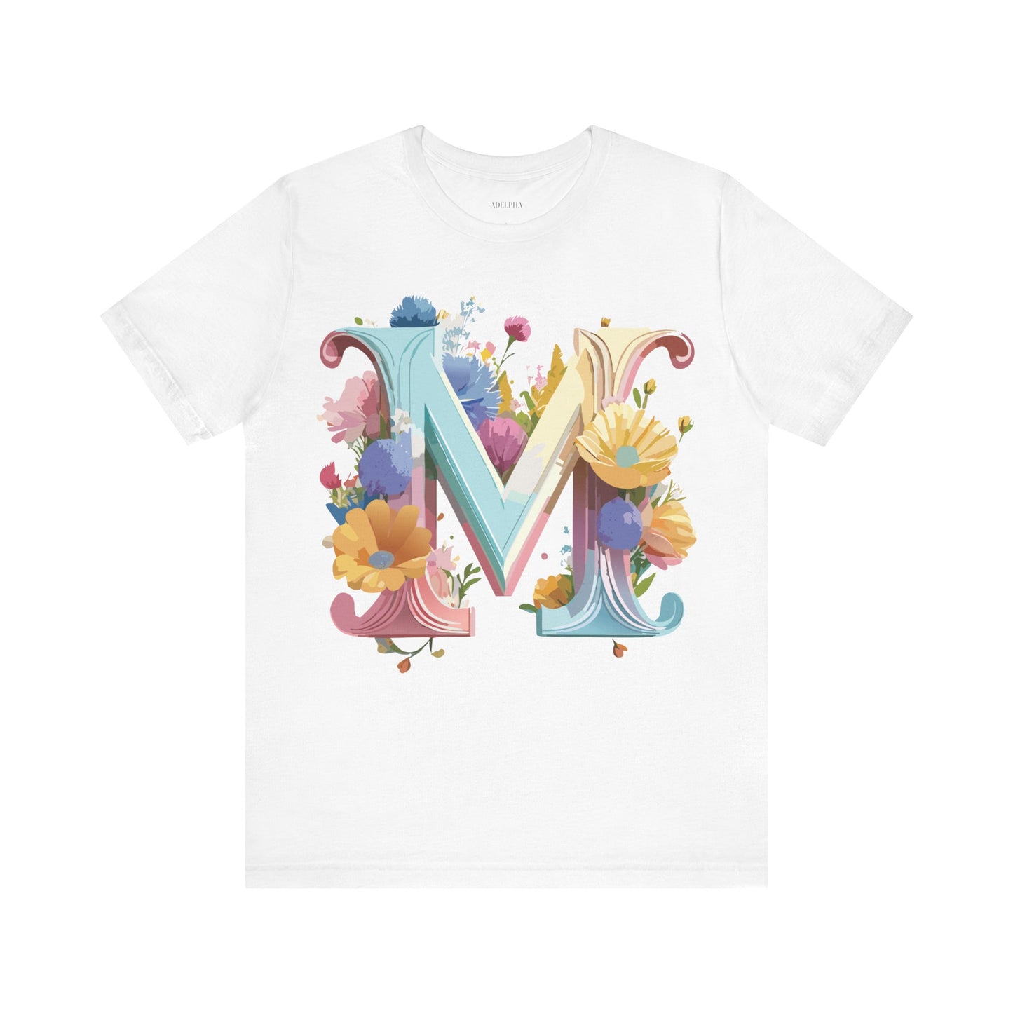 Natural Cotton Tee Shirt - Letters Collection - M Printify