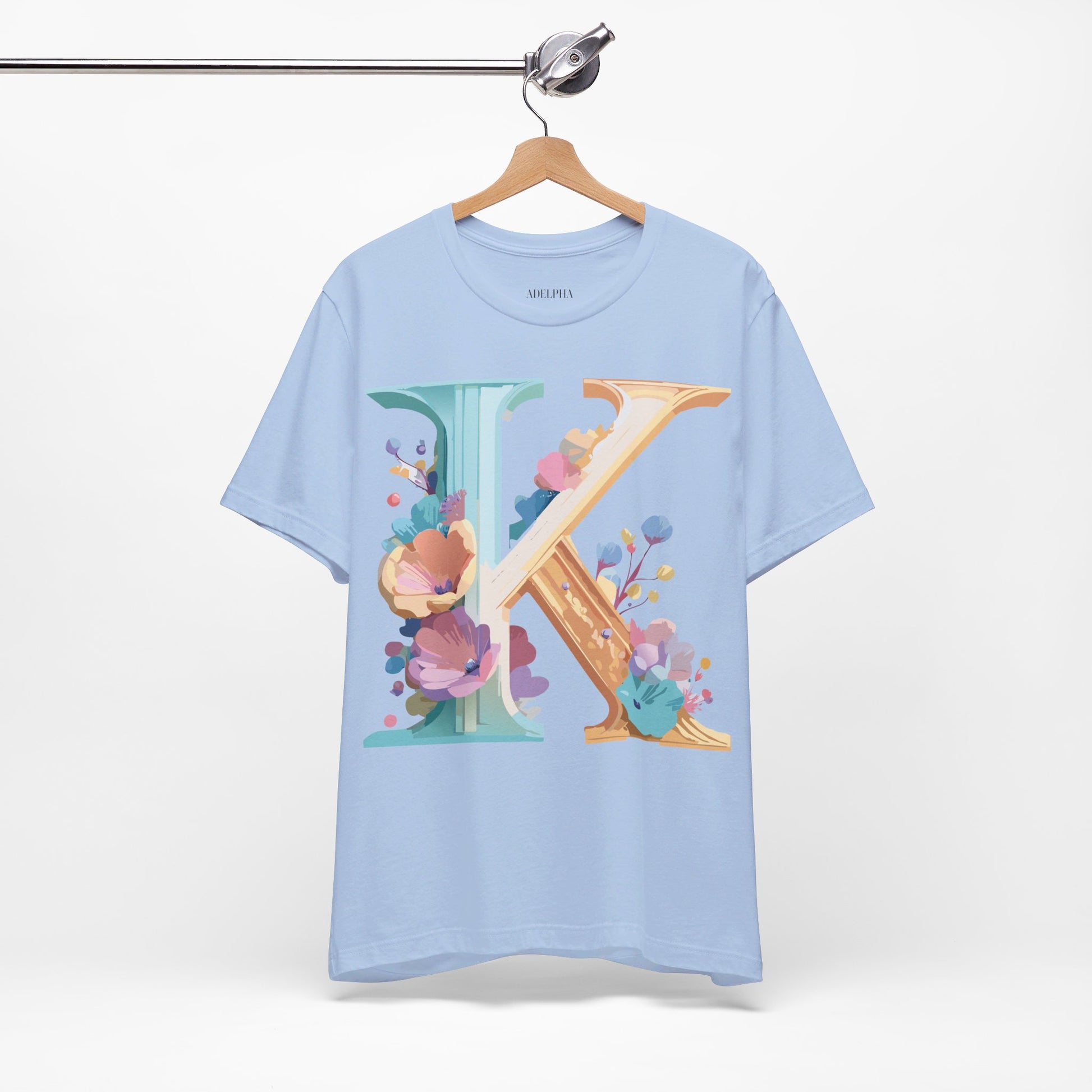 Natural Cotton Tee Shirt - Letters Collection - K Printify