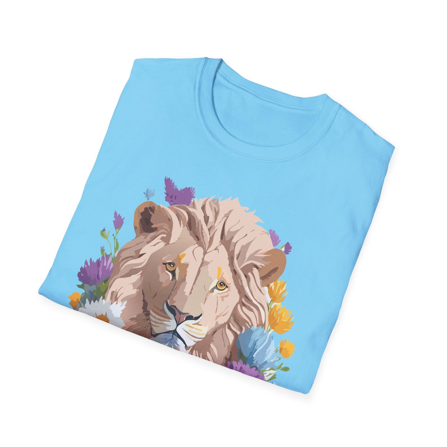 Lion Shirt, Shirt with Lion, Floral Lion Tee, Shirt with Animals