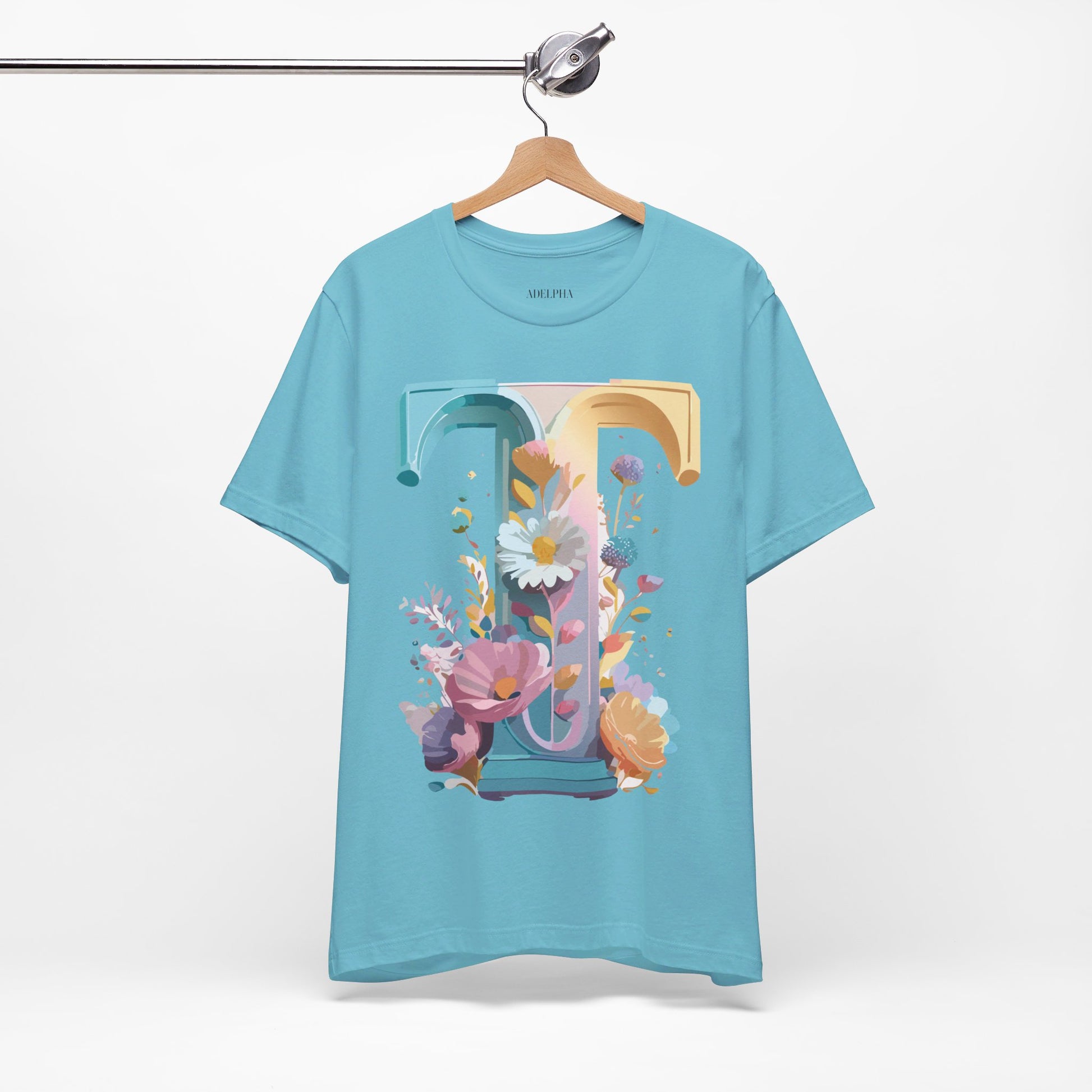 Natural Cotton Tee Shirt - Letters Collection - T Printify