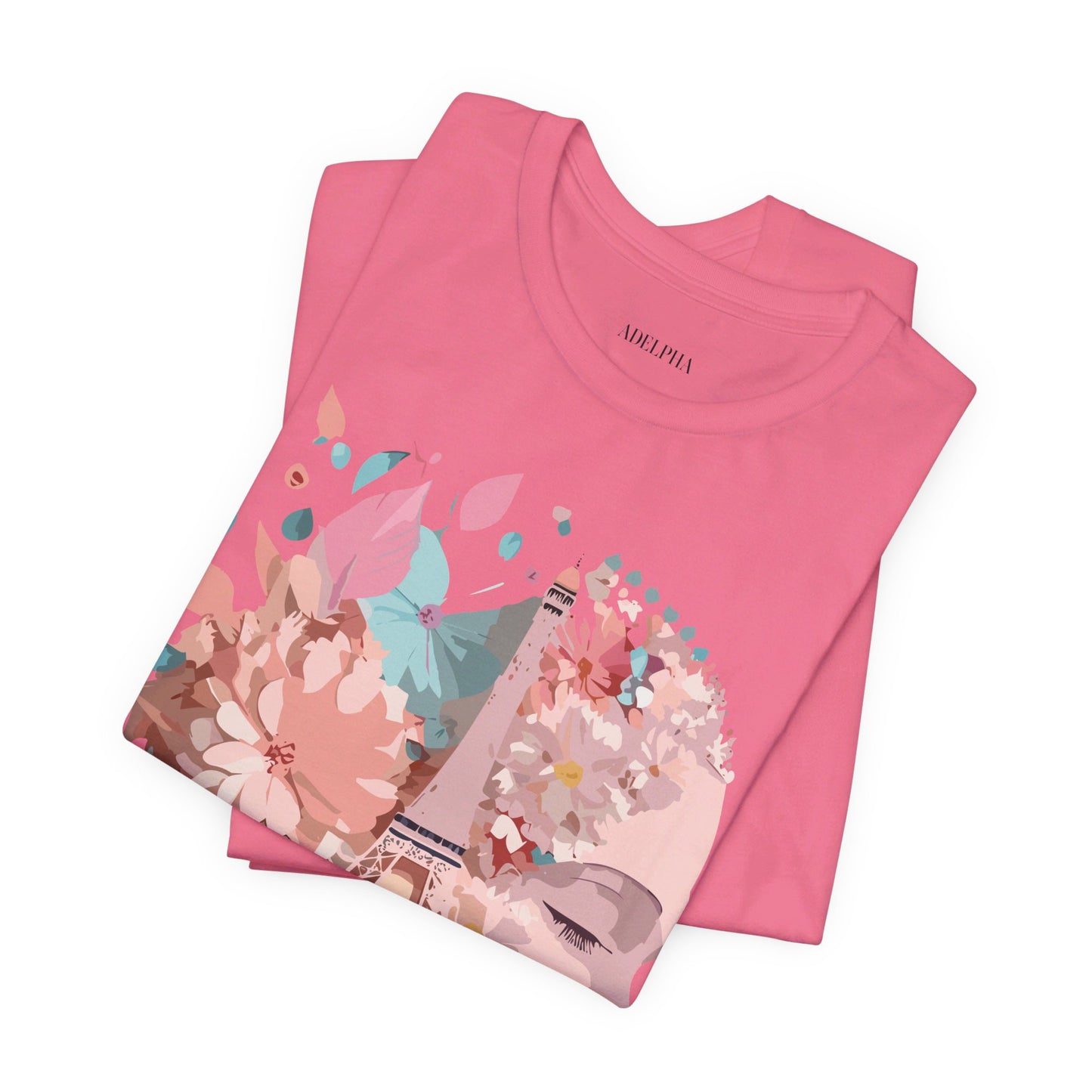 Natural Cotton Tee Shirt - Beautiful Places Collection - Paris Printify