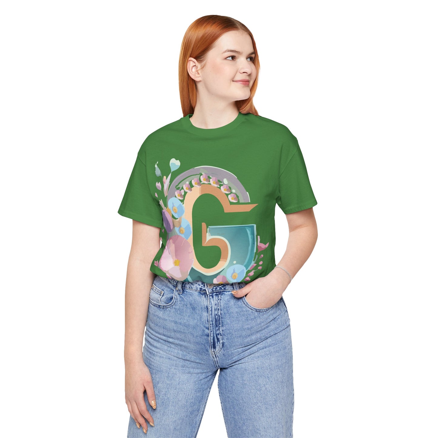 Natural Cotton Tee Shirt - Letters Collection - G Printify
