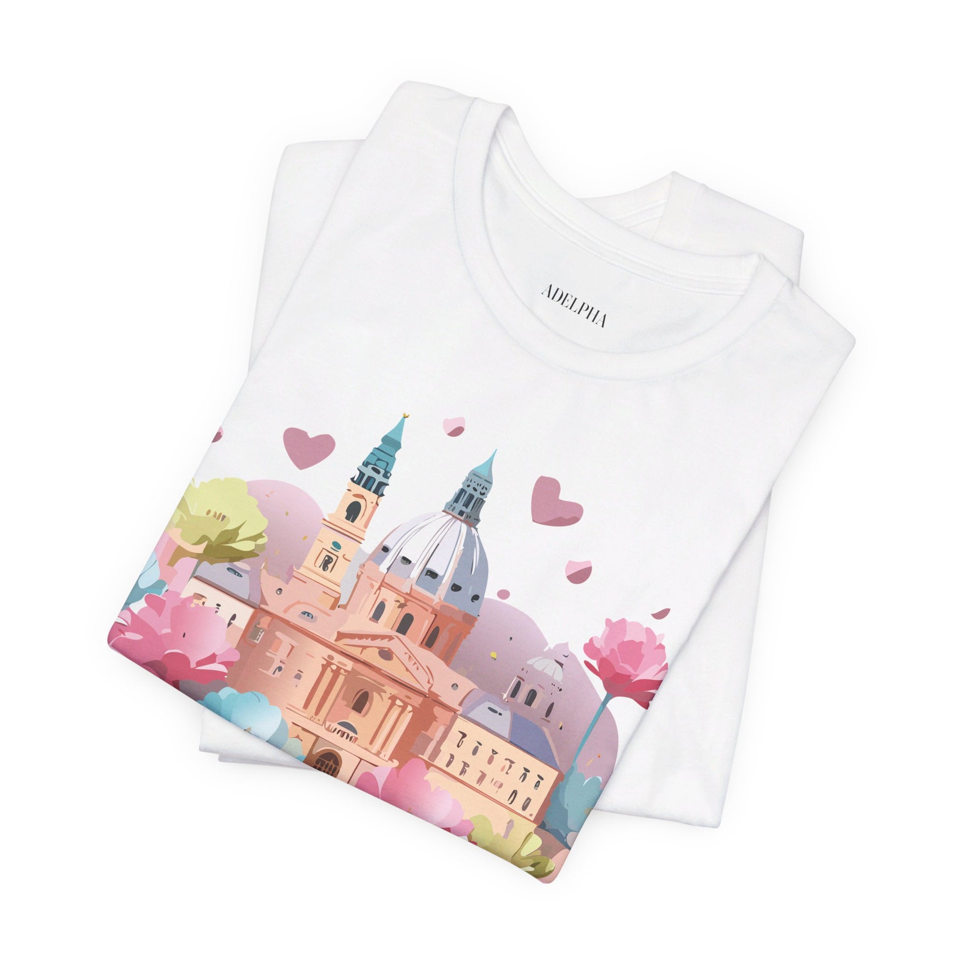 Natural Cotton Tee Shirt - Beautiful Places Collection - Prague Printify