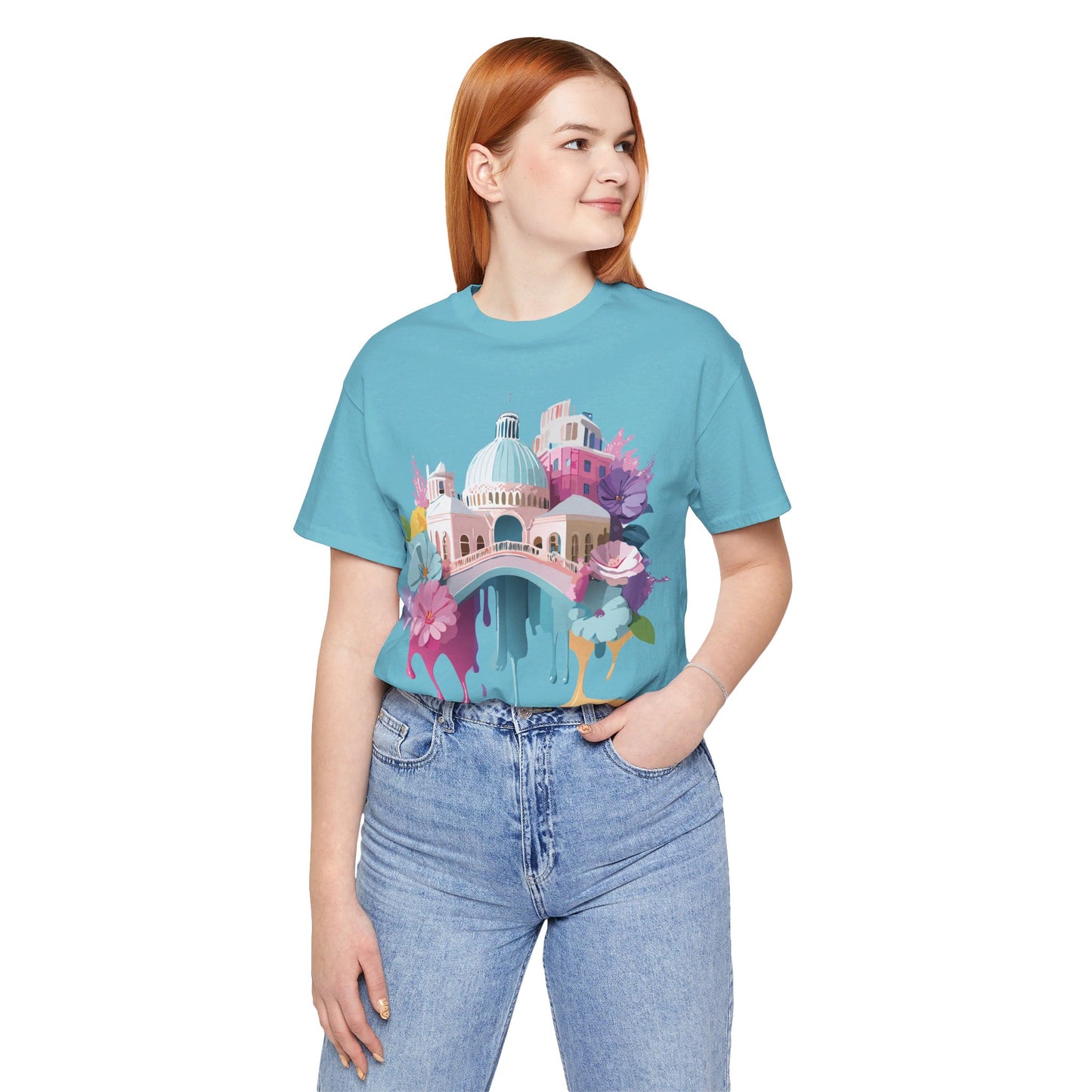 Natural Cotton Tee Shirt - Beautiful Places Collection - Venice Printify