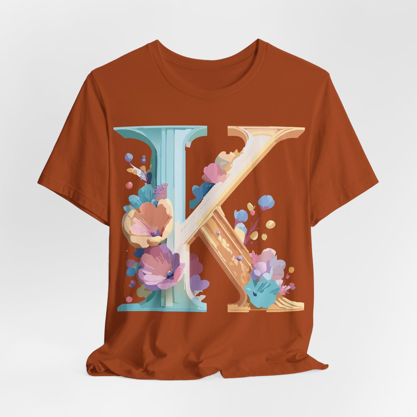 Natural Cotton Tee Shirt - Letters Collection - K Printify